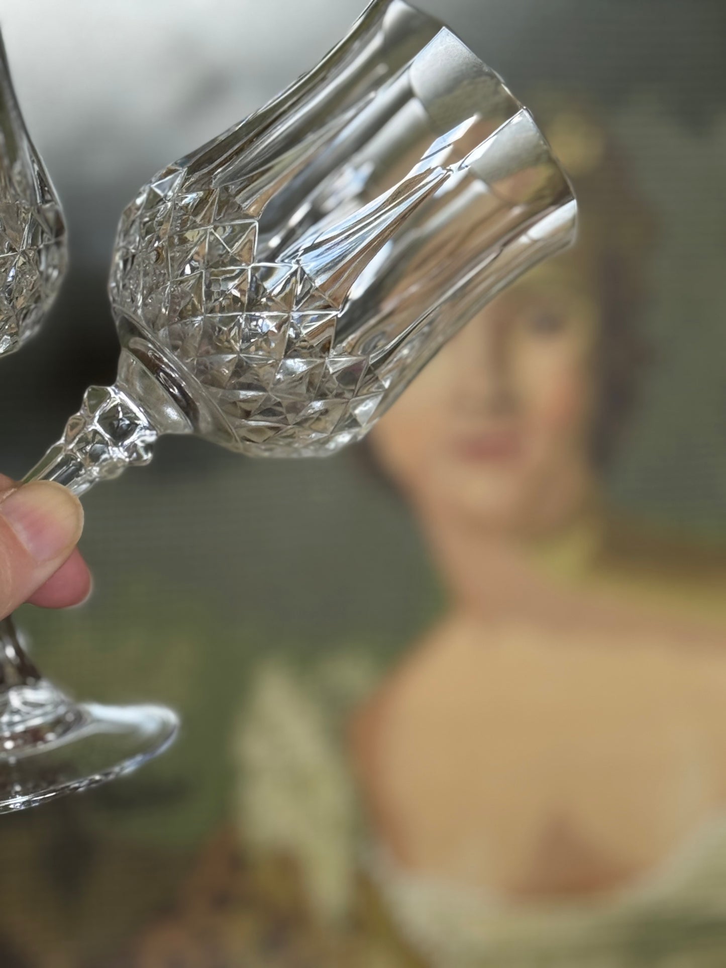 Vintage, French wine glasses.