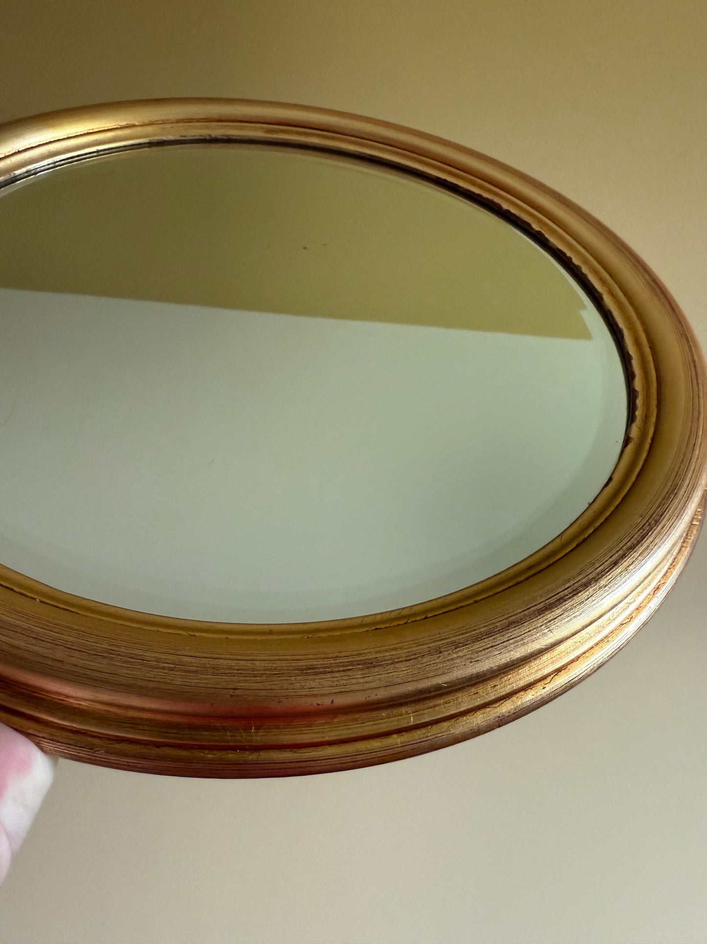 Vintage, wooden frame mirror.