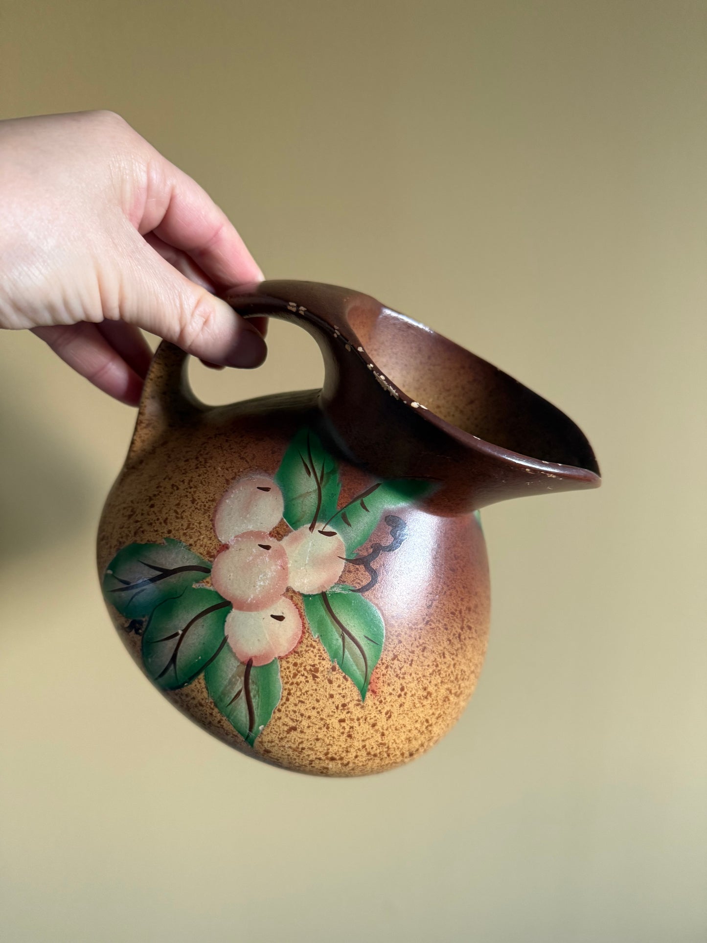Vintage, hand painted charming jug.