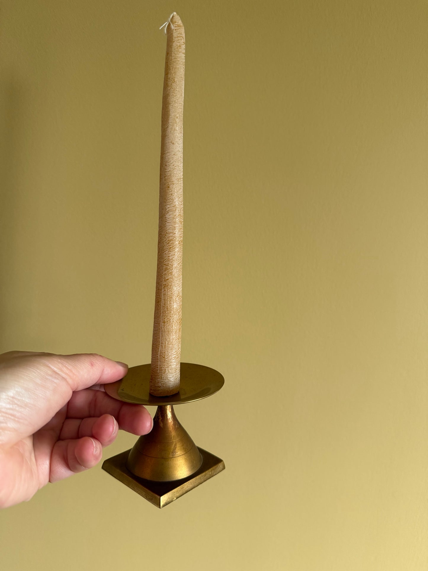 Vintage, brass candlestick holders.