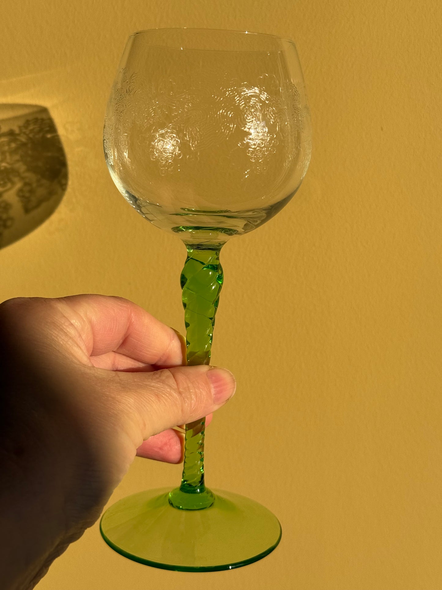 Stunning vintage wine glasses.
