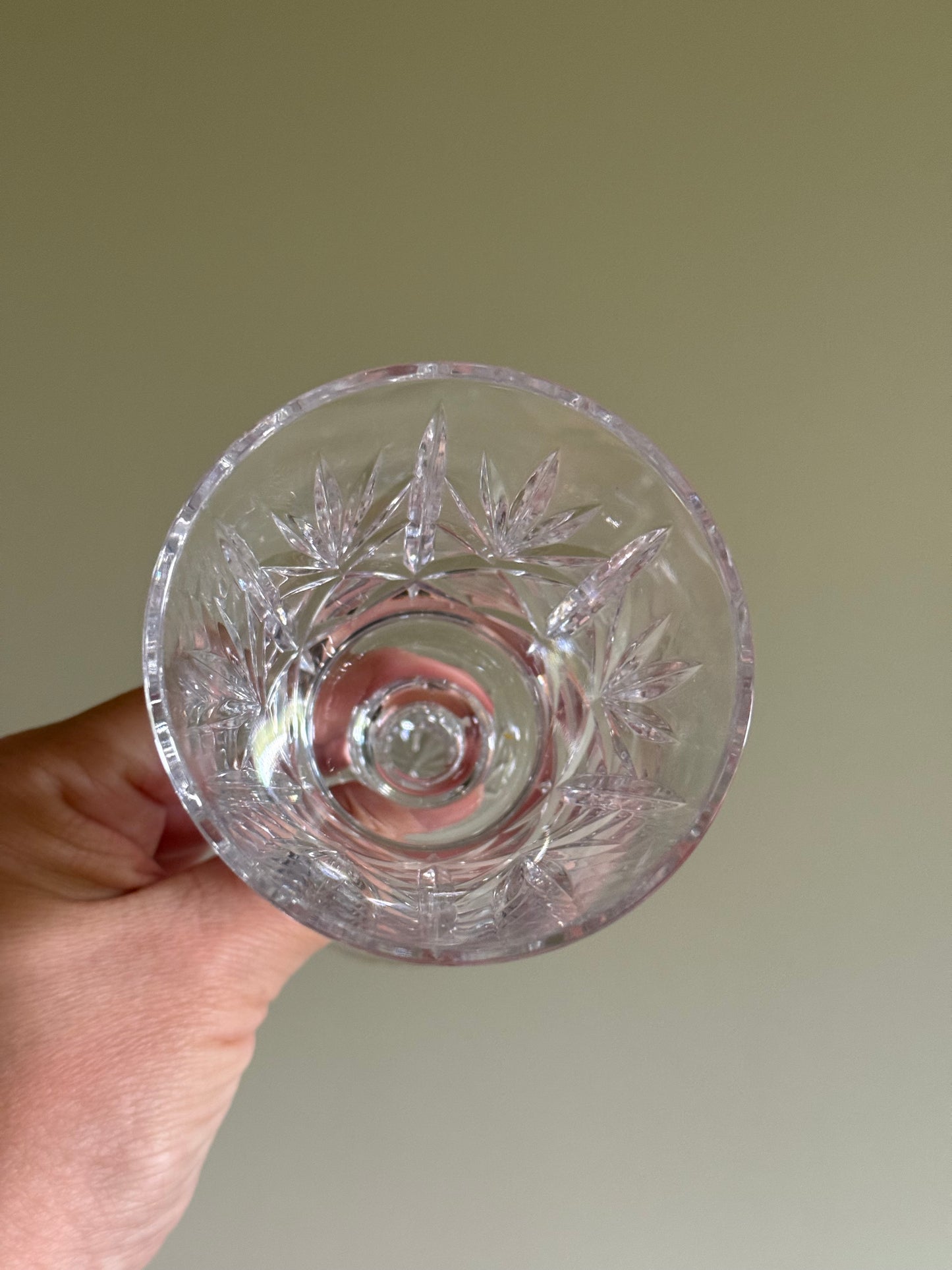 High quality, vintage crystal stemmed glasses.