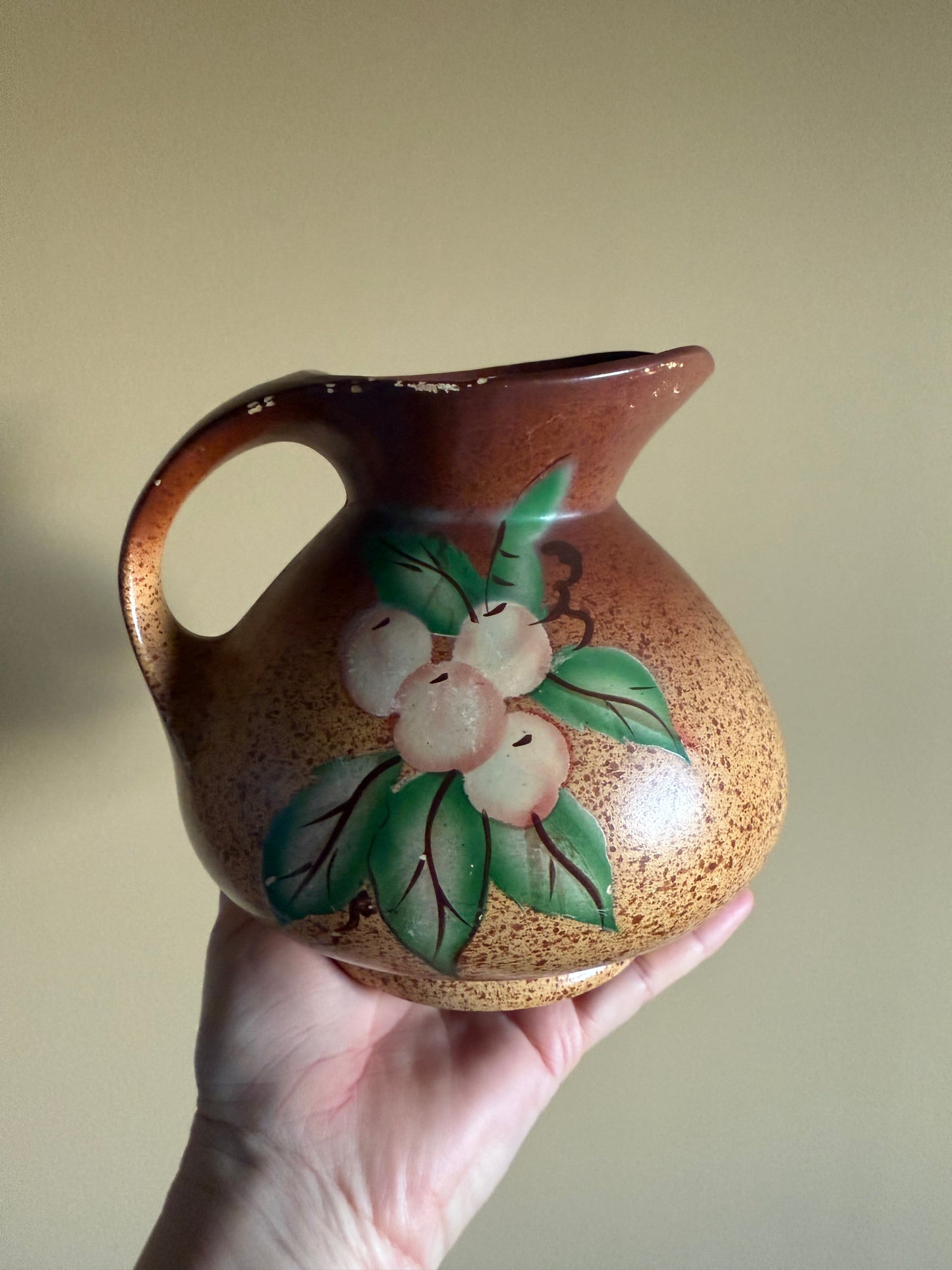 Vintage, hand painted charming jug.