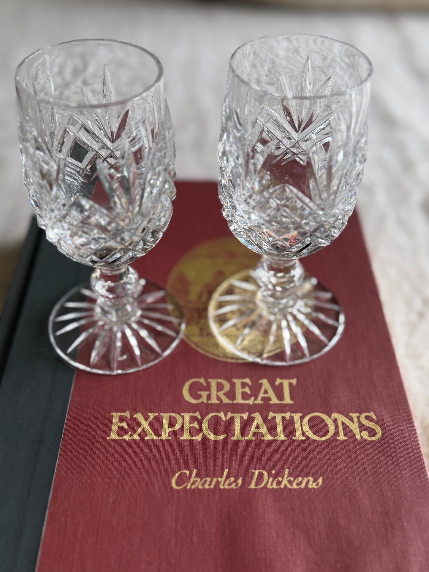 Vintage set of 4 crystal glasses.