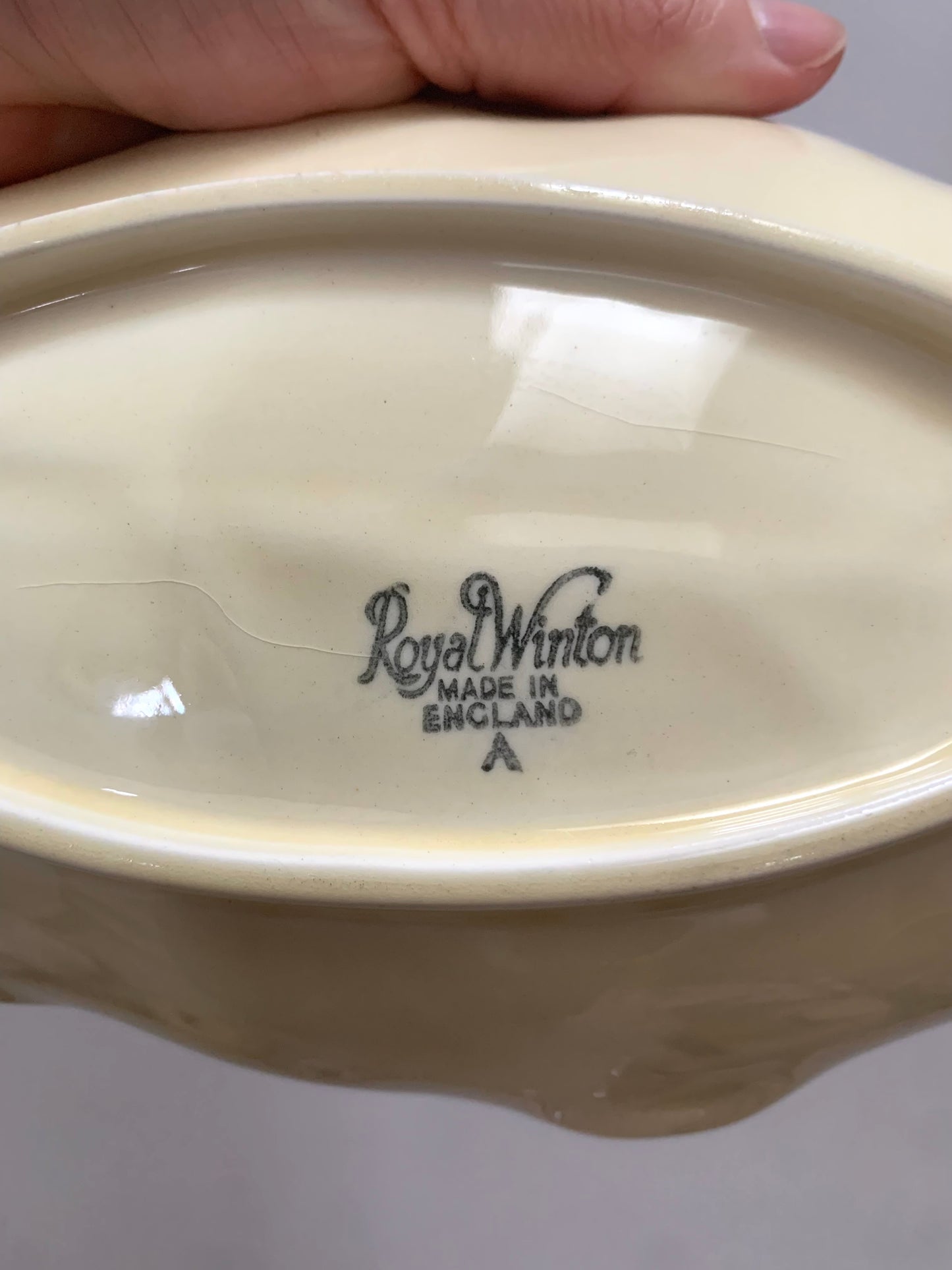 Vintage Royal Winton leaf porcelain dish.