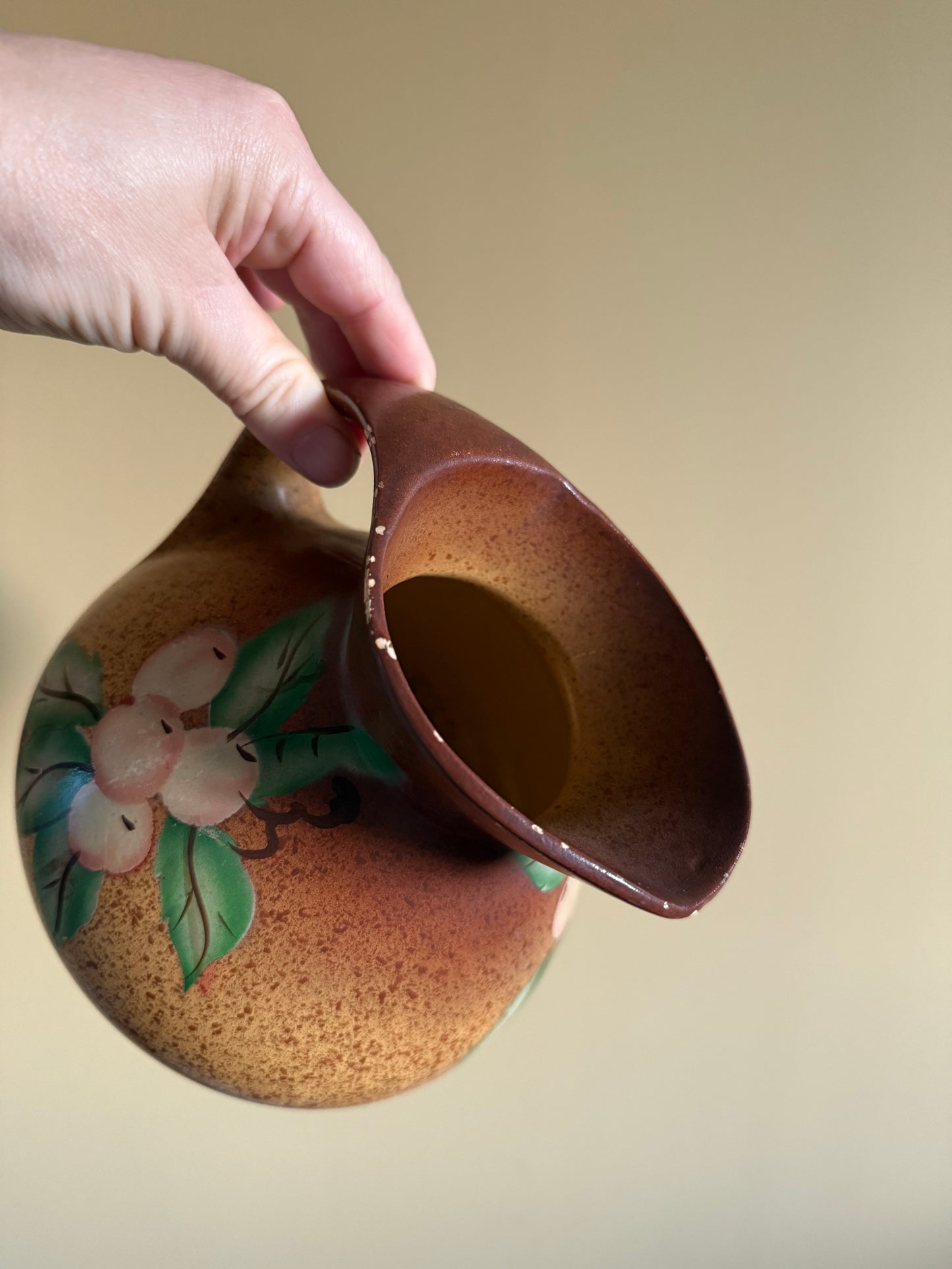 Vintage, hand painted charming jug.