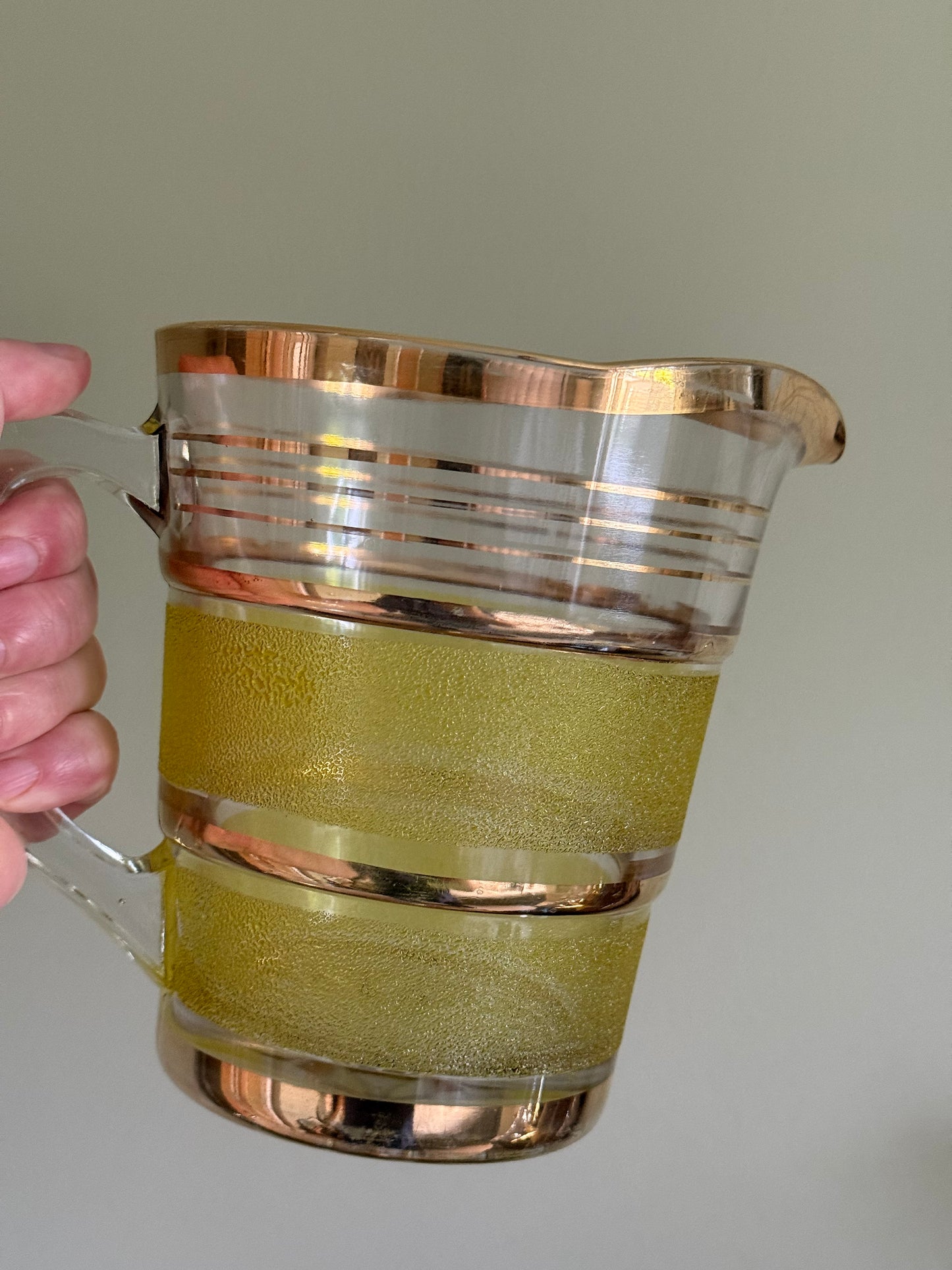 Vintage, lime green Jug set.