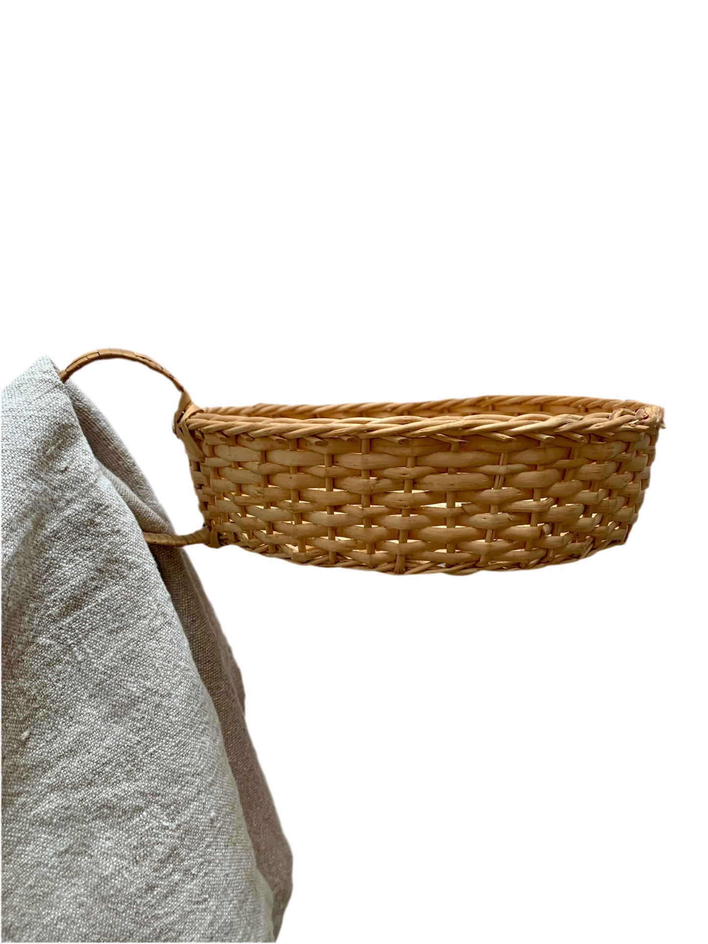 Vintage, wicker bread basket.