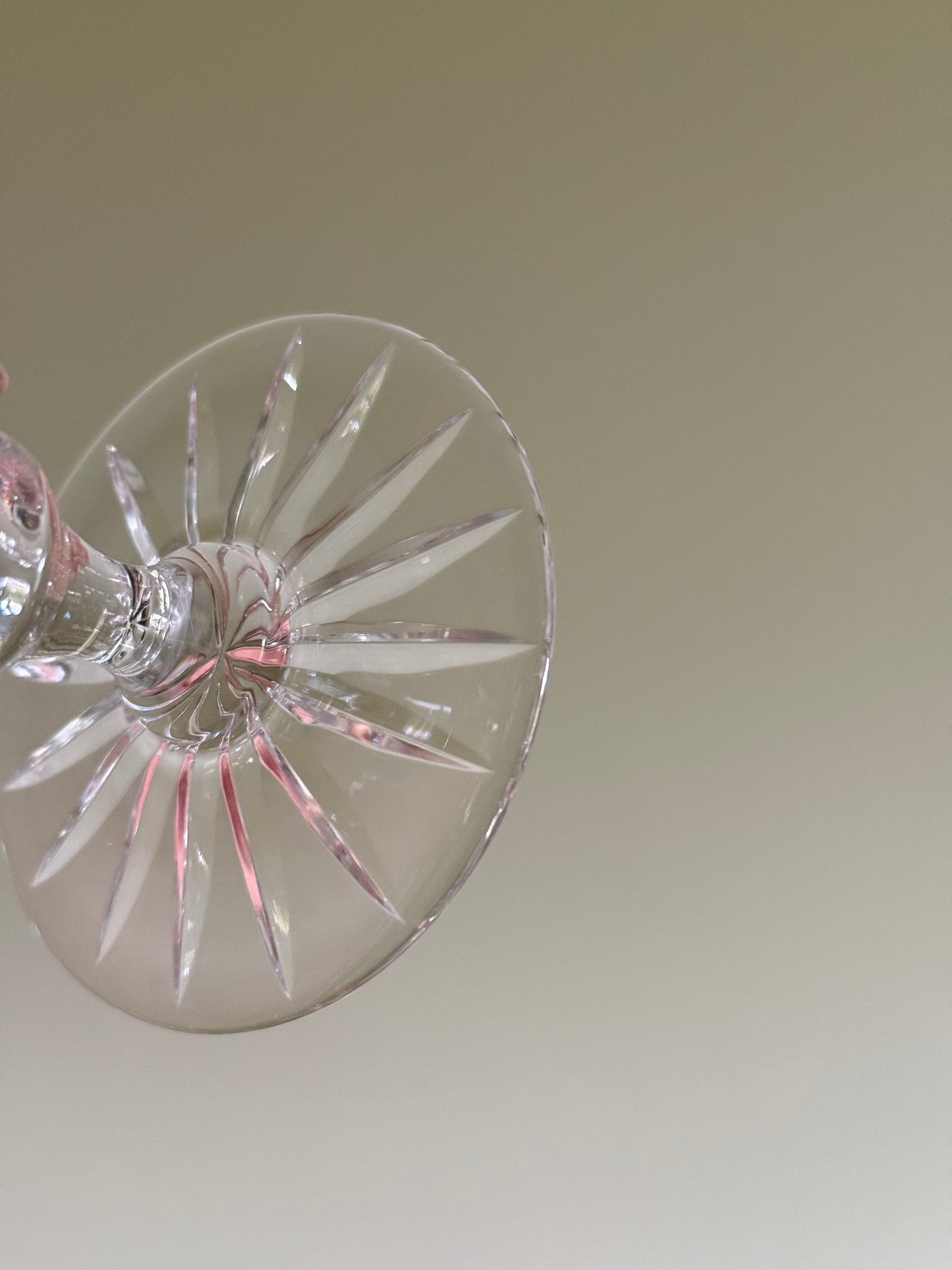 High quality, vintage crystal stemmed glasses.
