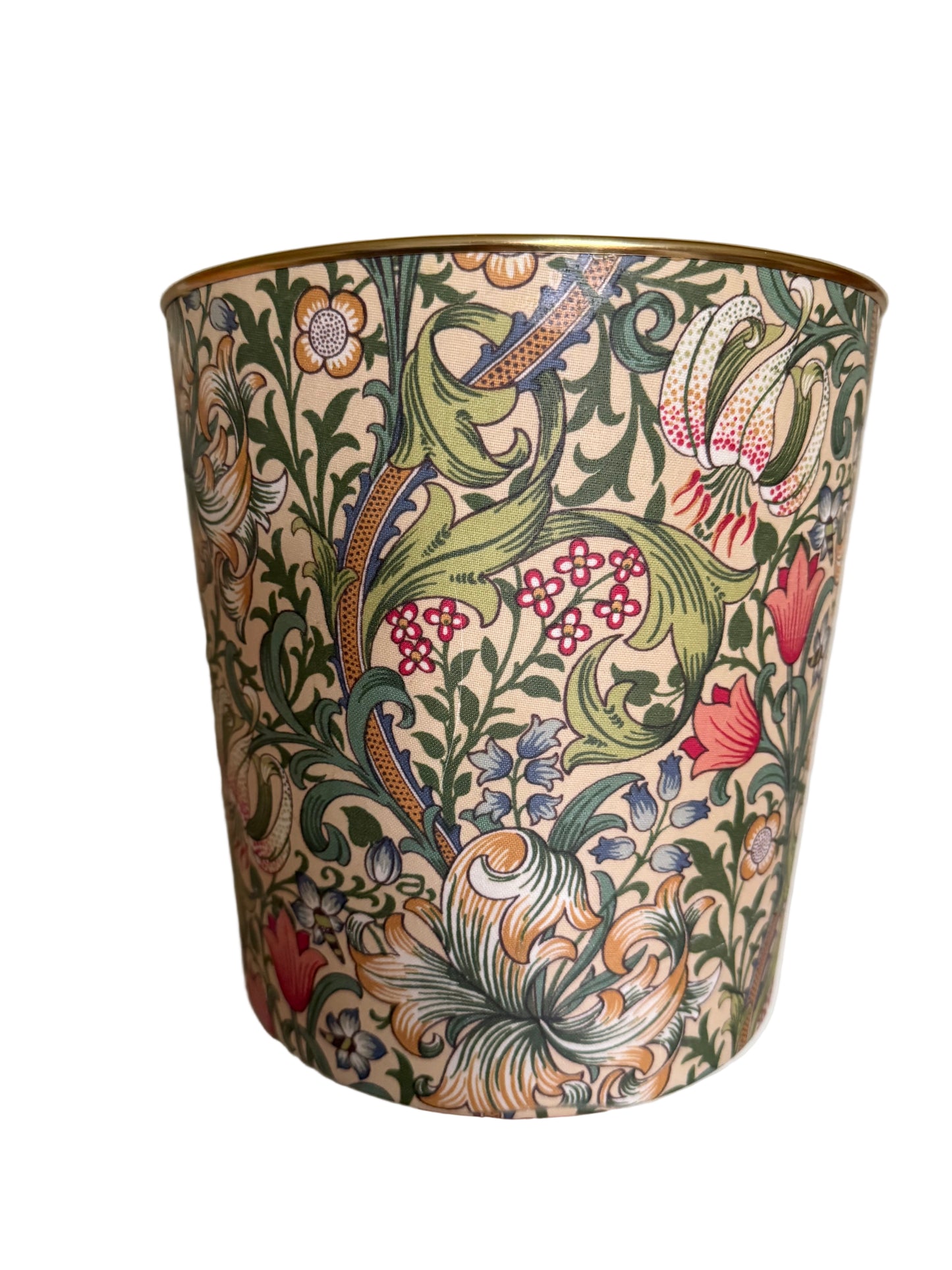 Vintage William Morris paper waste bin.