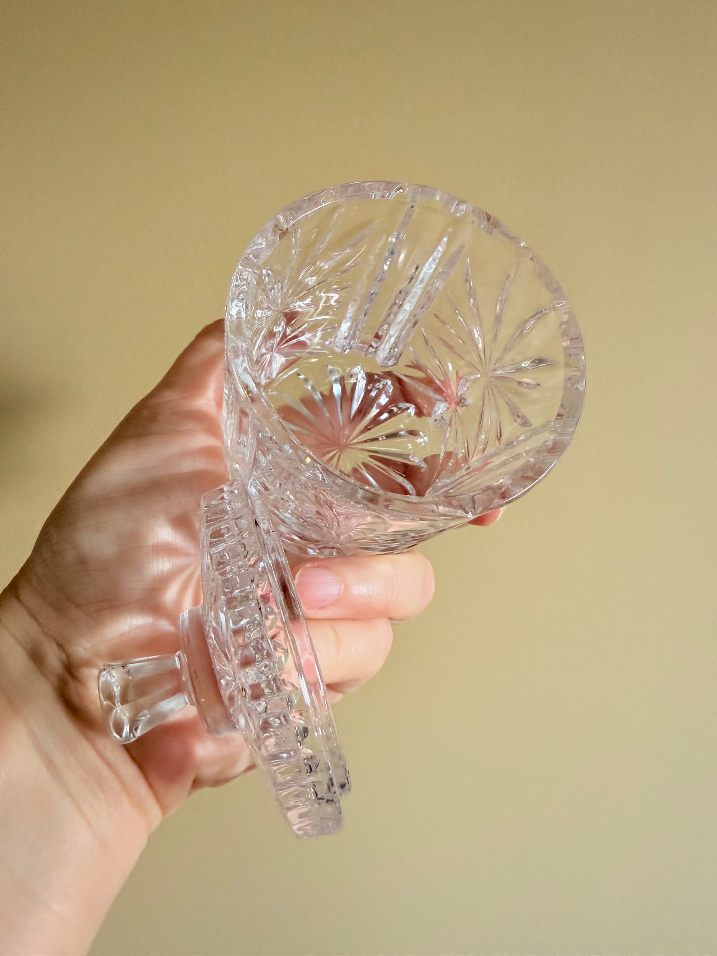 Vintage, crystal sugar bowl / dish.