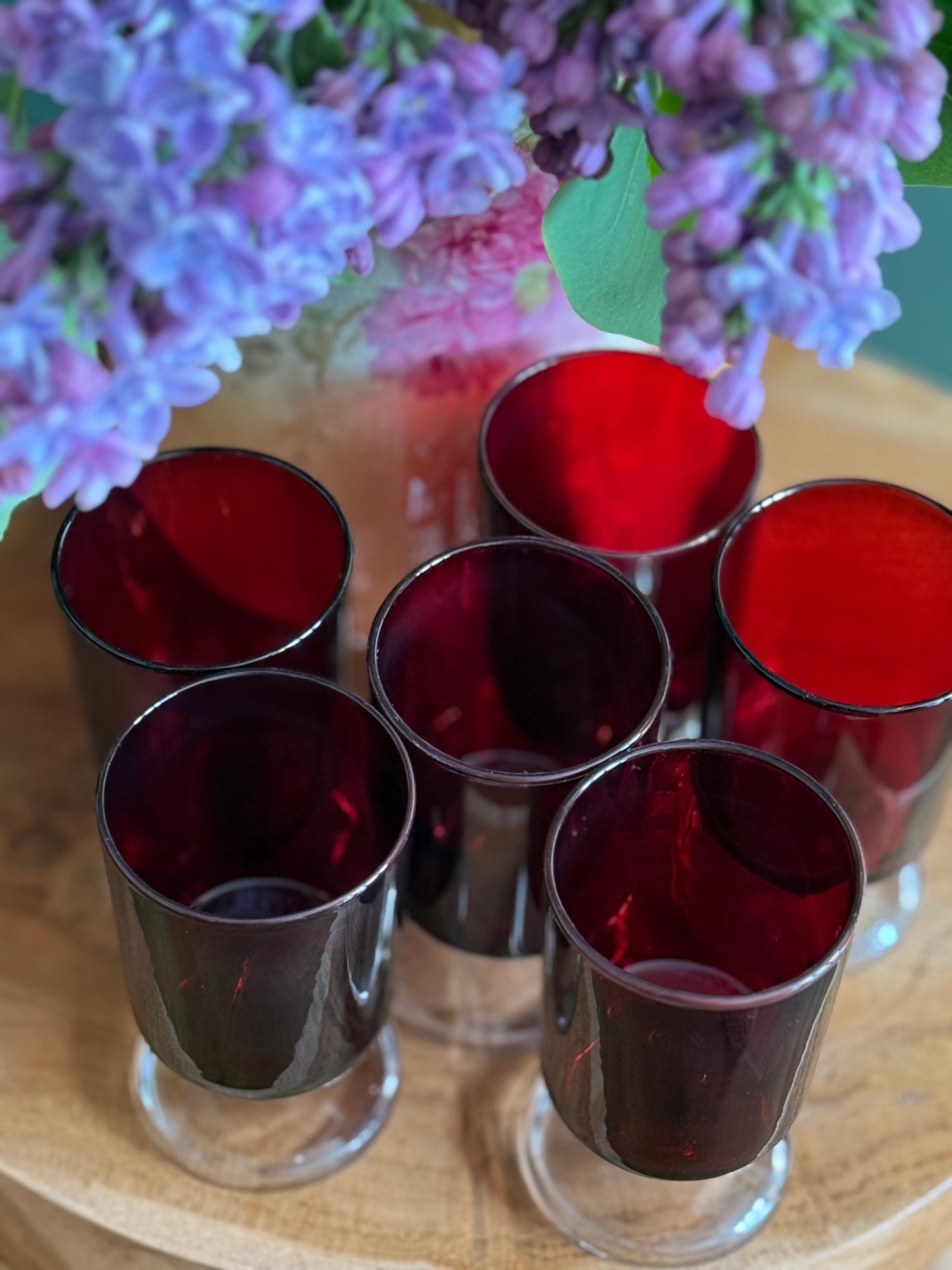 Vintage 1970’s stemmed glasses.