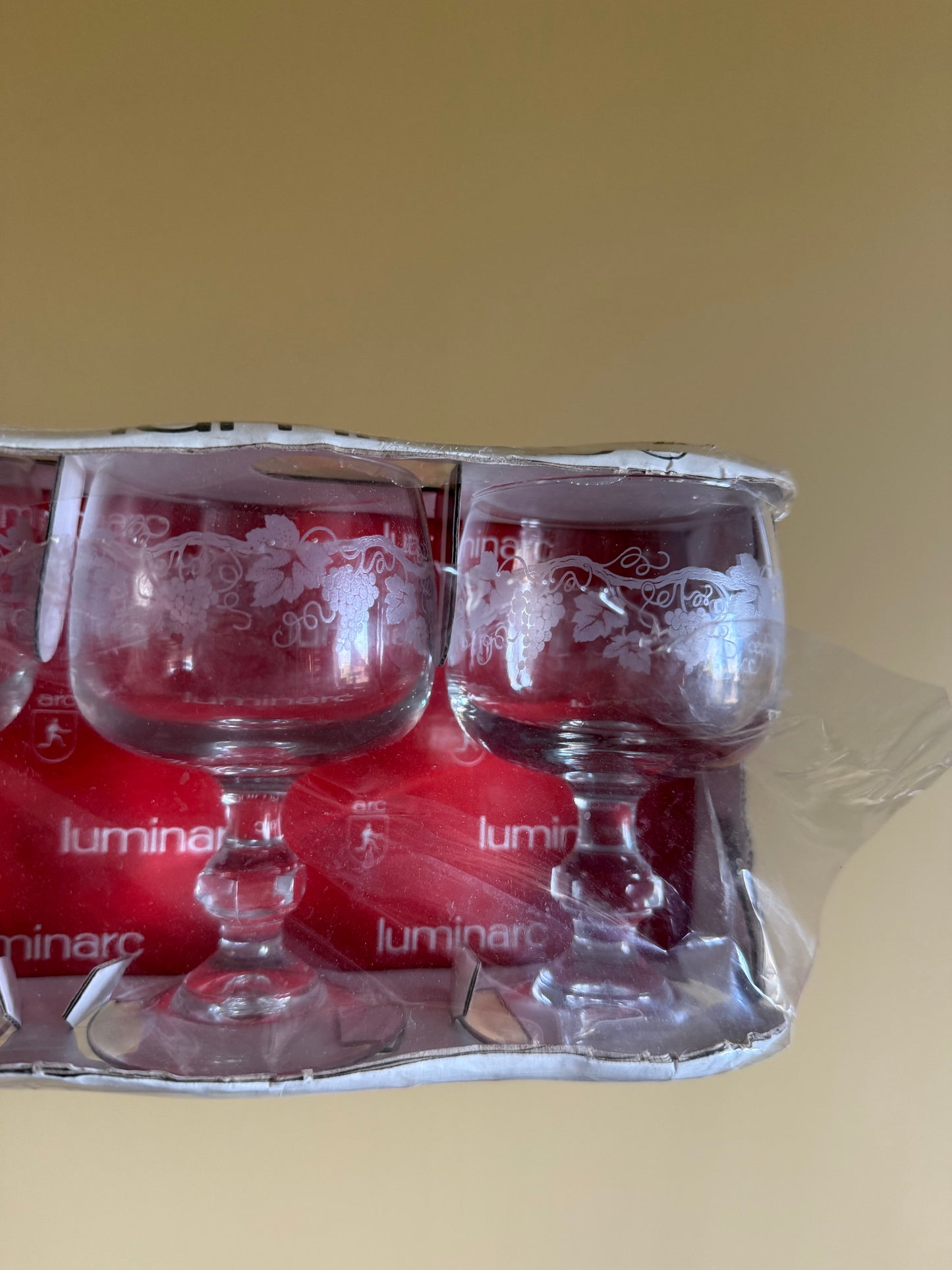 Vintage, French wine glasses.
