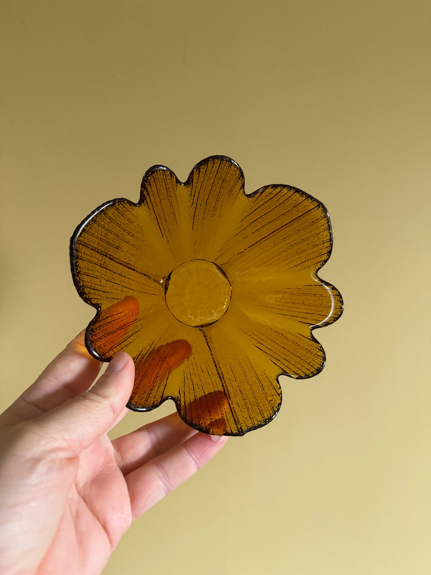 Vintage, amber bowls.