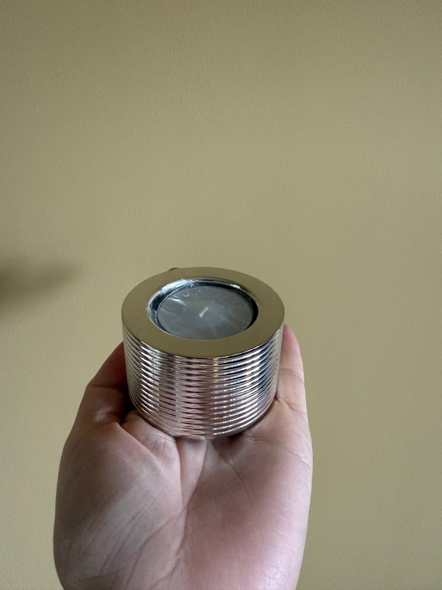 Vintage, silver plated candle holder