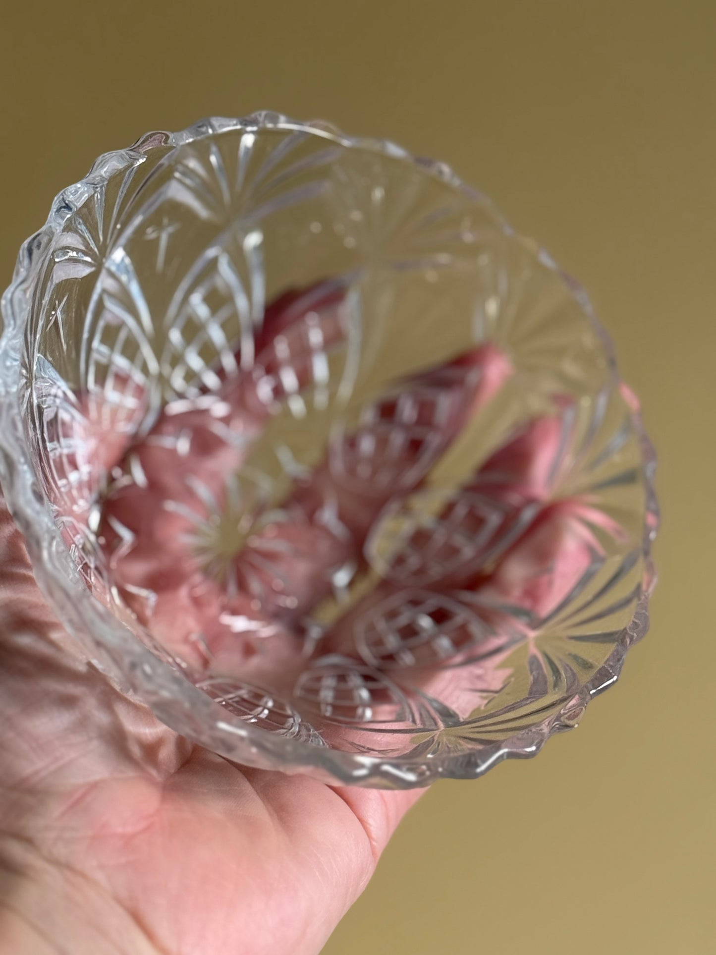 Vintage, glass dessert bowls.