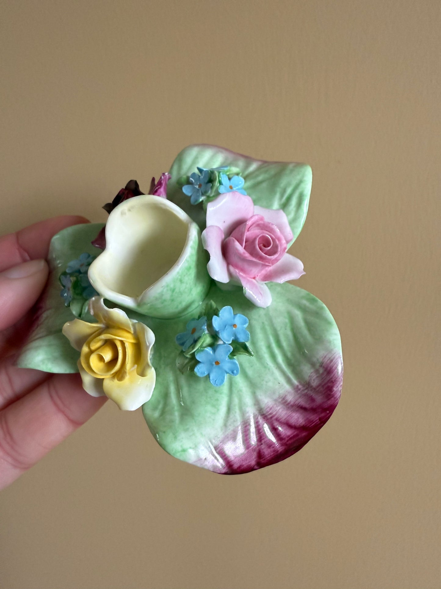 Vintage, Denton china candlestick holders.