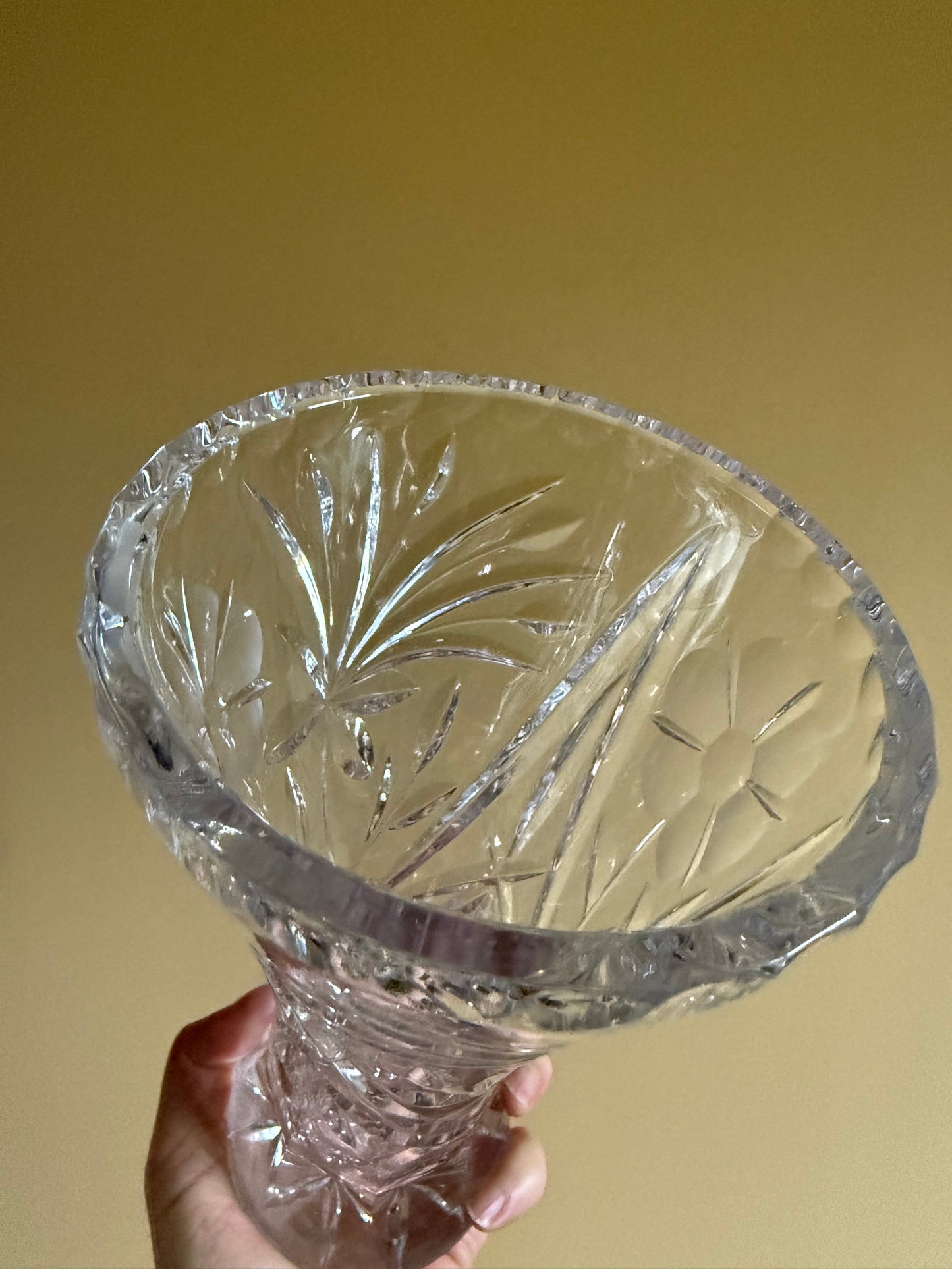 Vintage, heavy crystal vase.