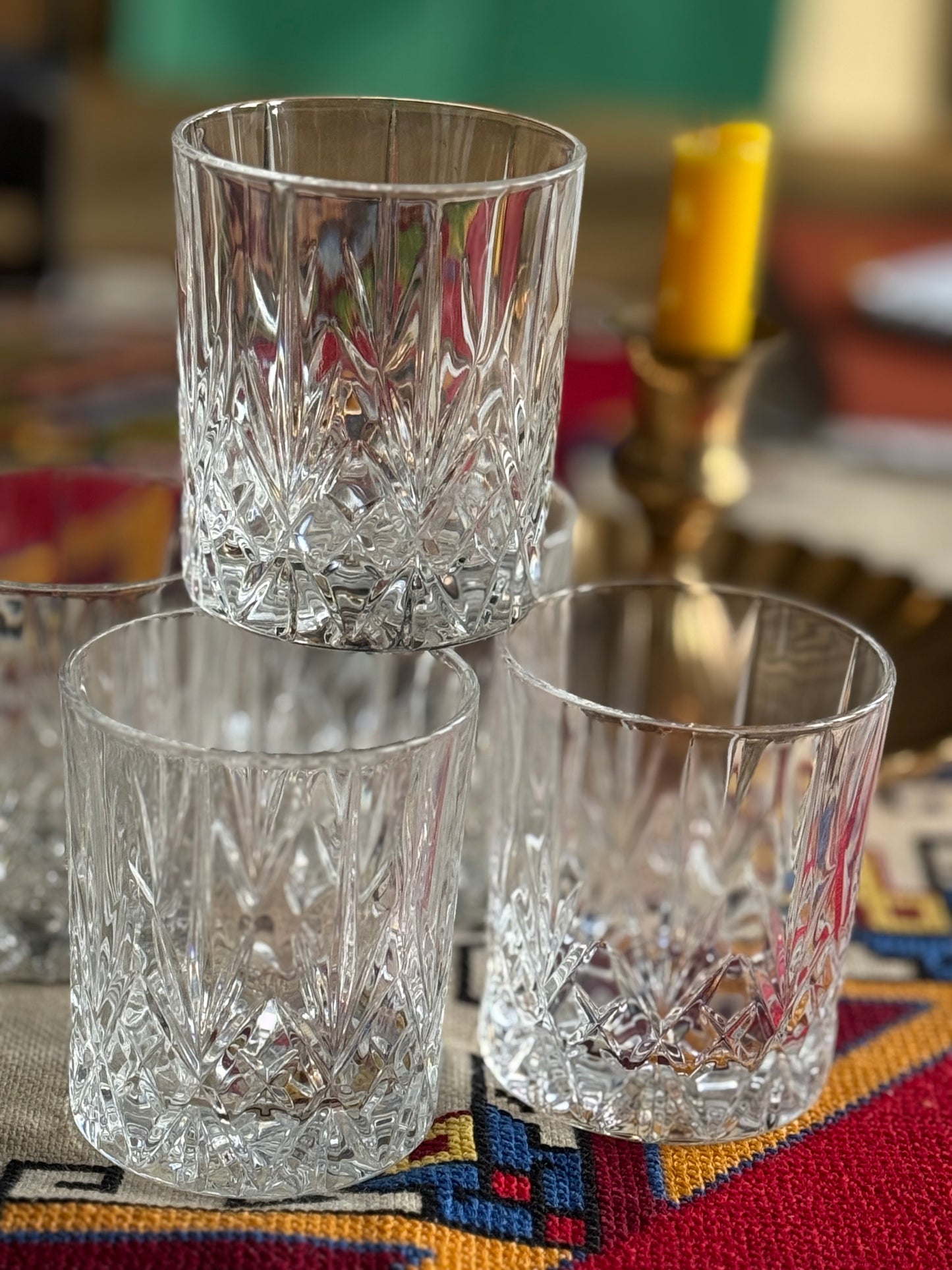 Vintage, crystal tumblers.