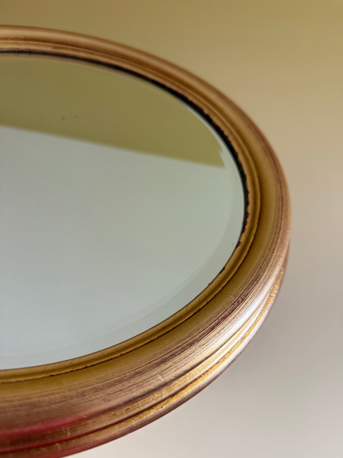 Vintage, wooden frame mirror.