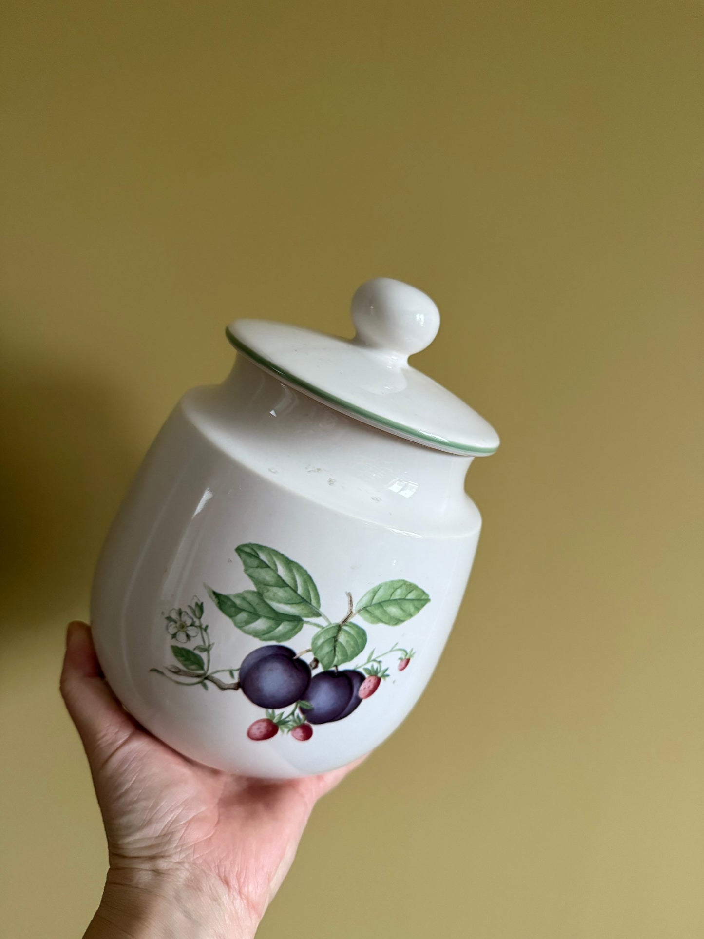 Vintage, St. Michael lidded jar.