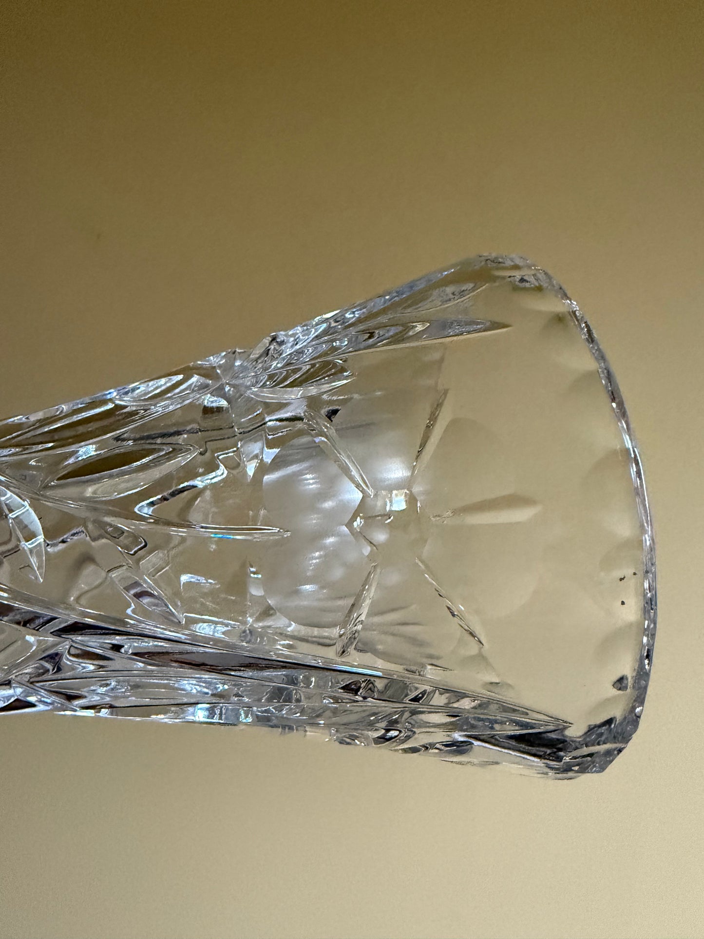 Vintage, heavy crystal vase.