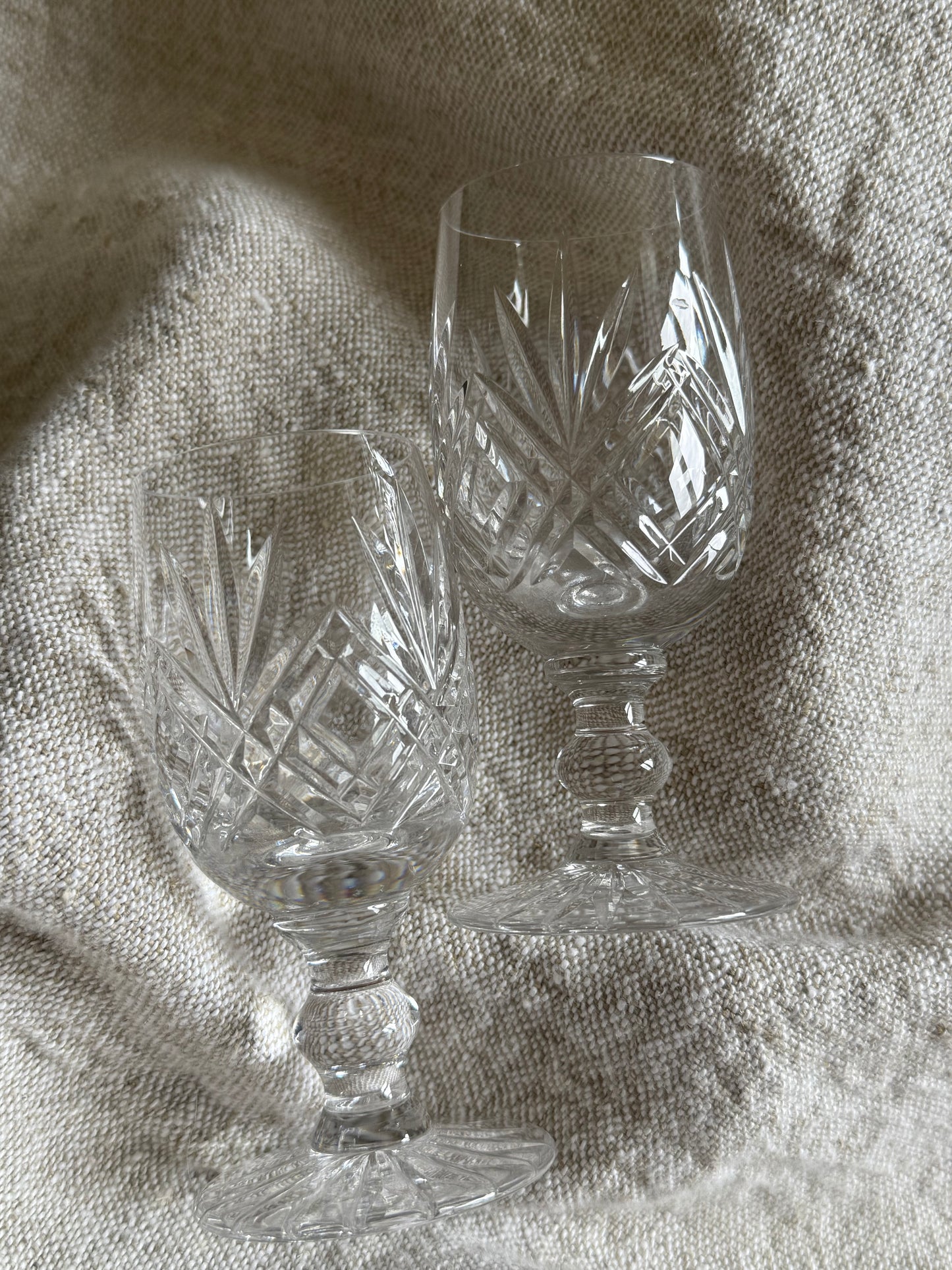 Vintage set of 4 crystal glasses.