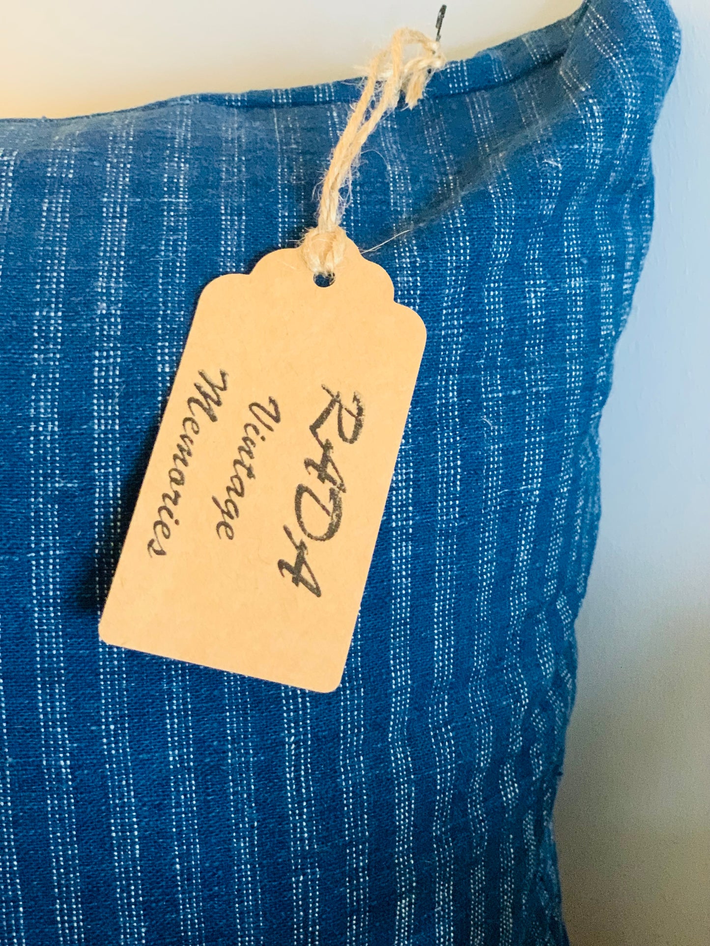 Antique, hand woven cotton cushion cover.