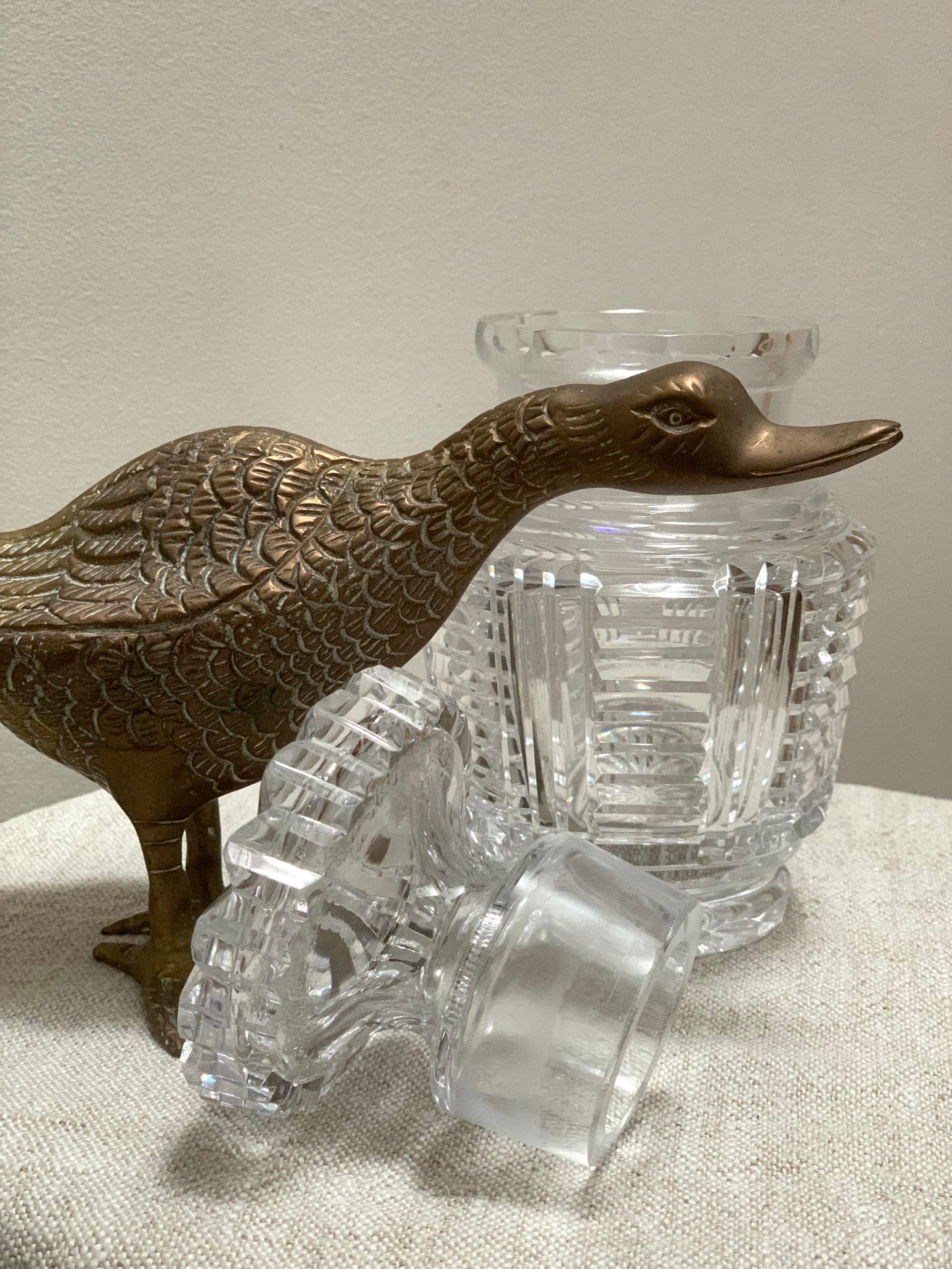 Small crystal decanter.