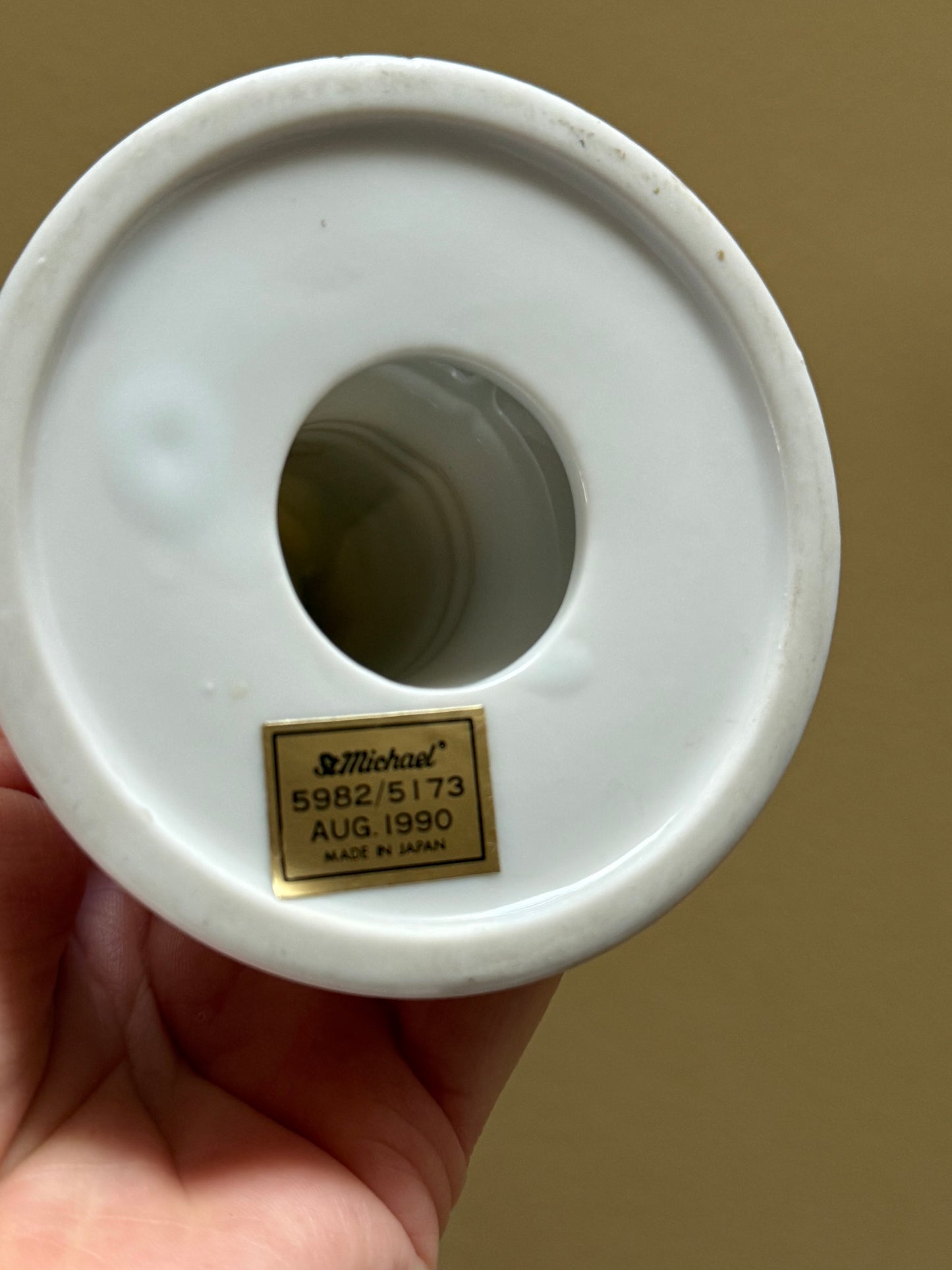 Vintage St. Michael candlestick holders.