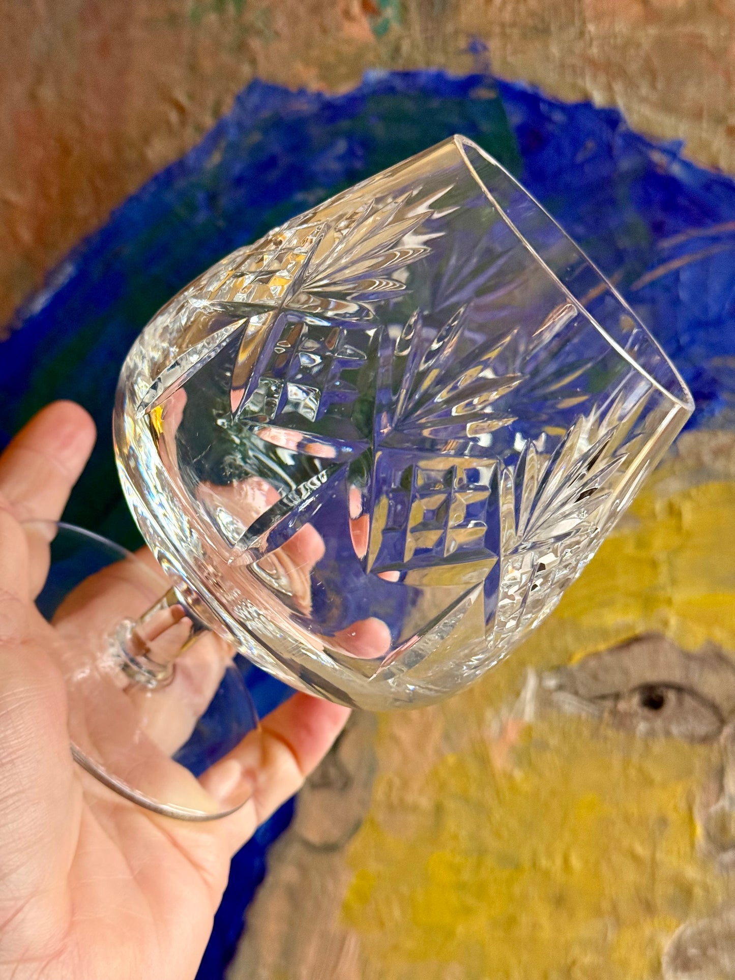 Vintage Crystal Brandy Glasses – Set of 4