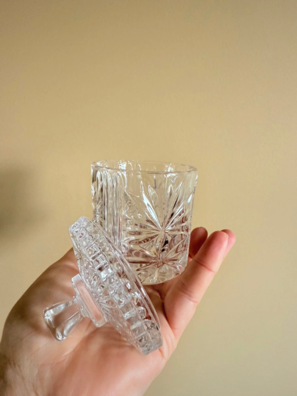 Vintage, crystal sugar bowl / dish.