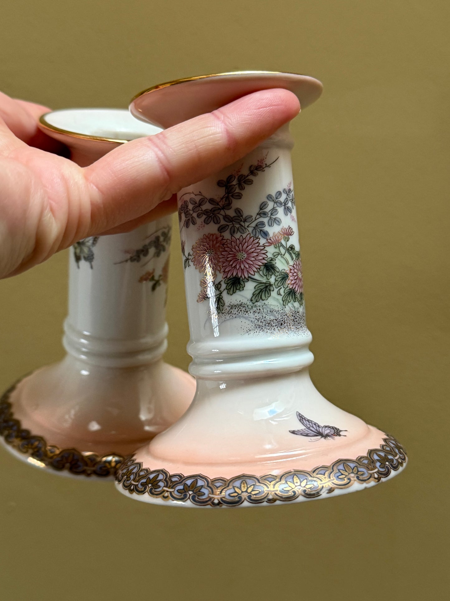 Vintage St. Michael candlestick holders.