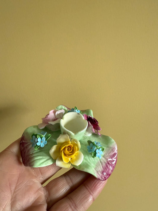 Vintage, Denton china candlestick holders.