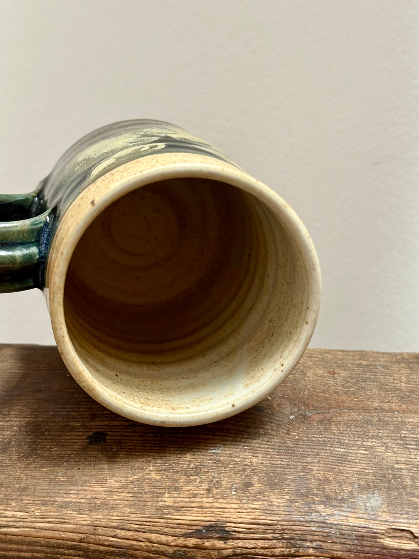 Handmade Studio Pottery Mug – Stoneware – Abstract Glaze – Earth Tones