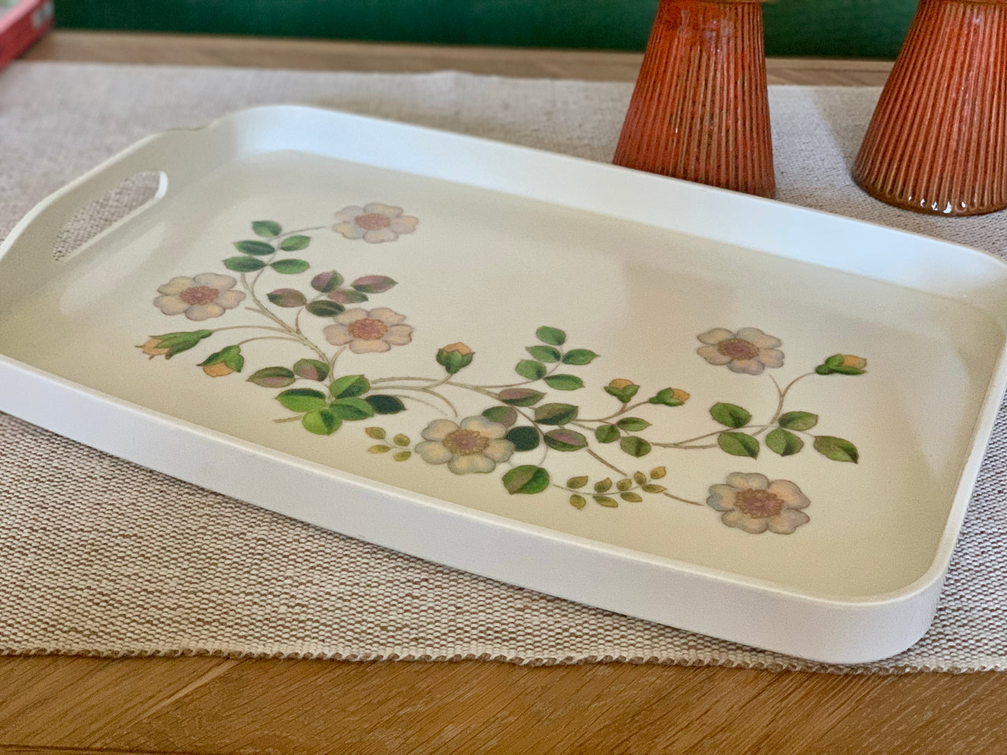 Vintage, heavy duty plastic tray.