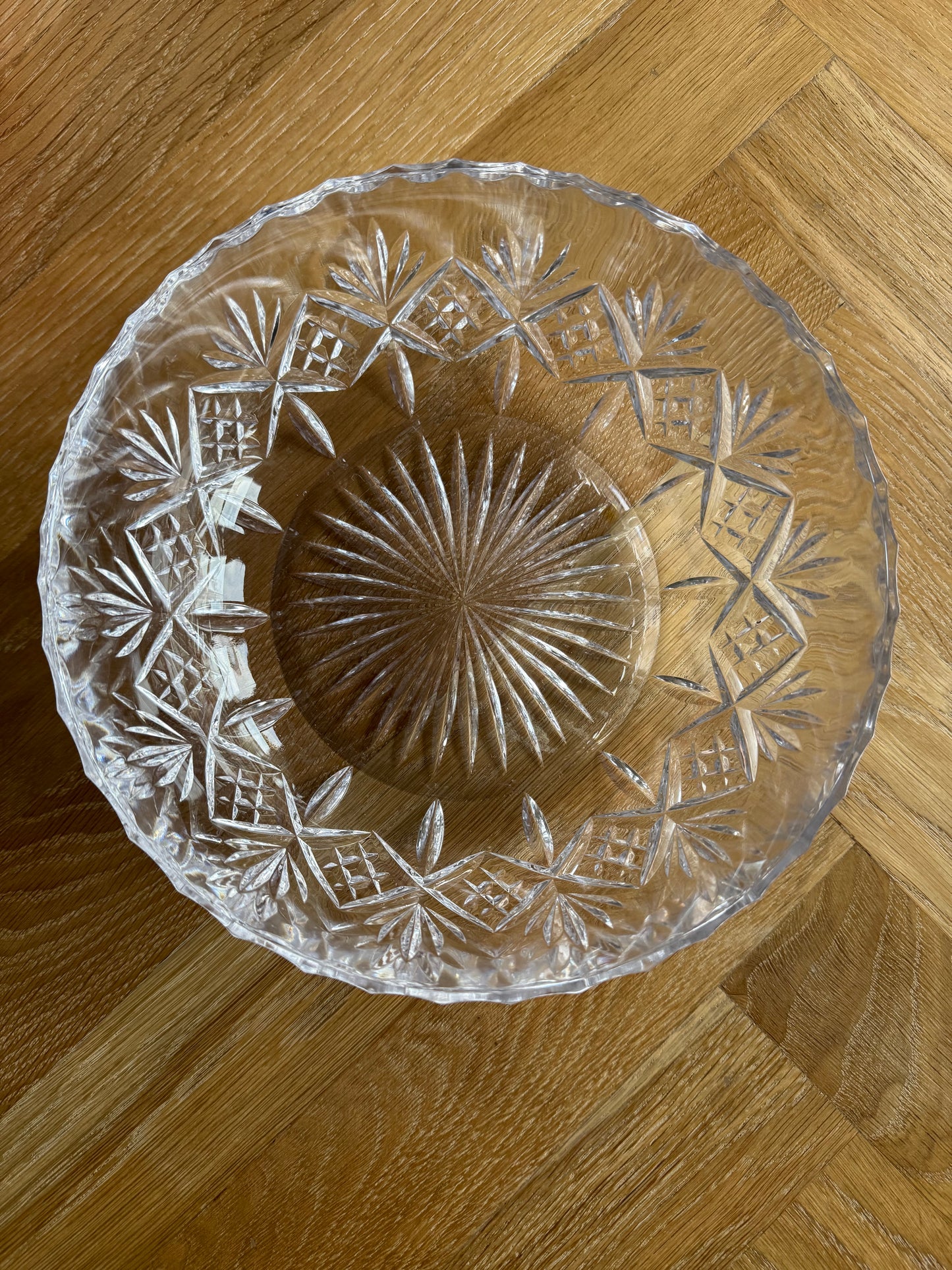 Heavy vintage crystal bowl.
