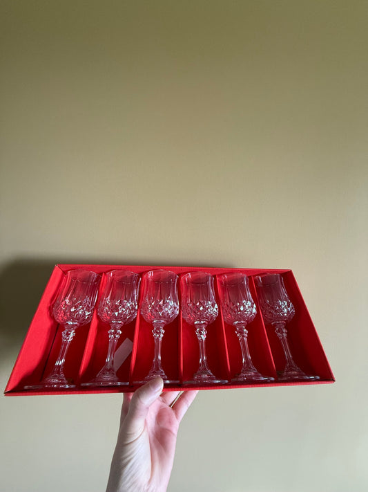 Vintage, French wine glasses.