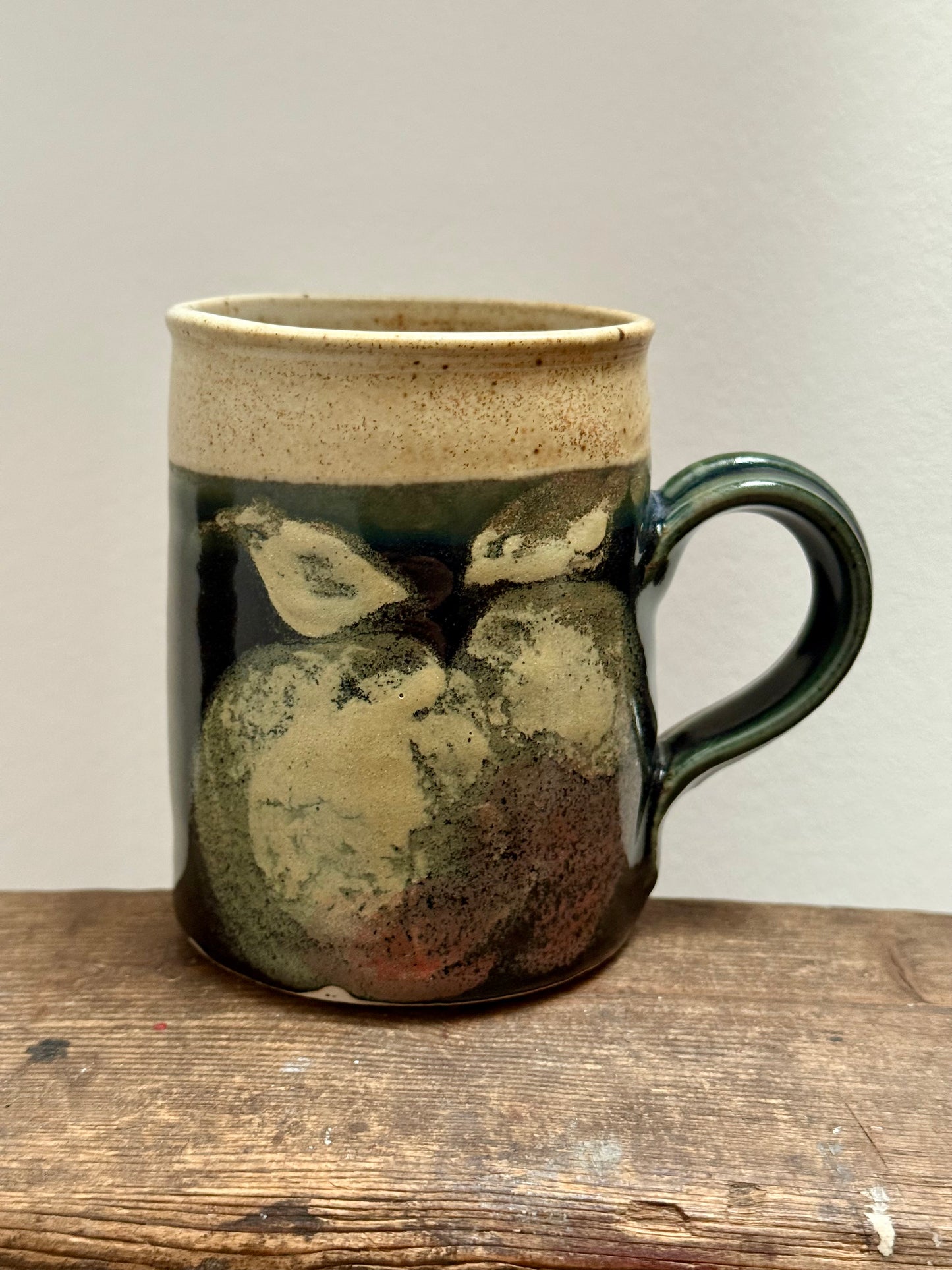 Handmade Studio Pottery Mug – Stoneware – Abstract Glaze – Earth Tones