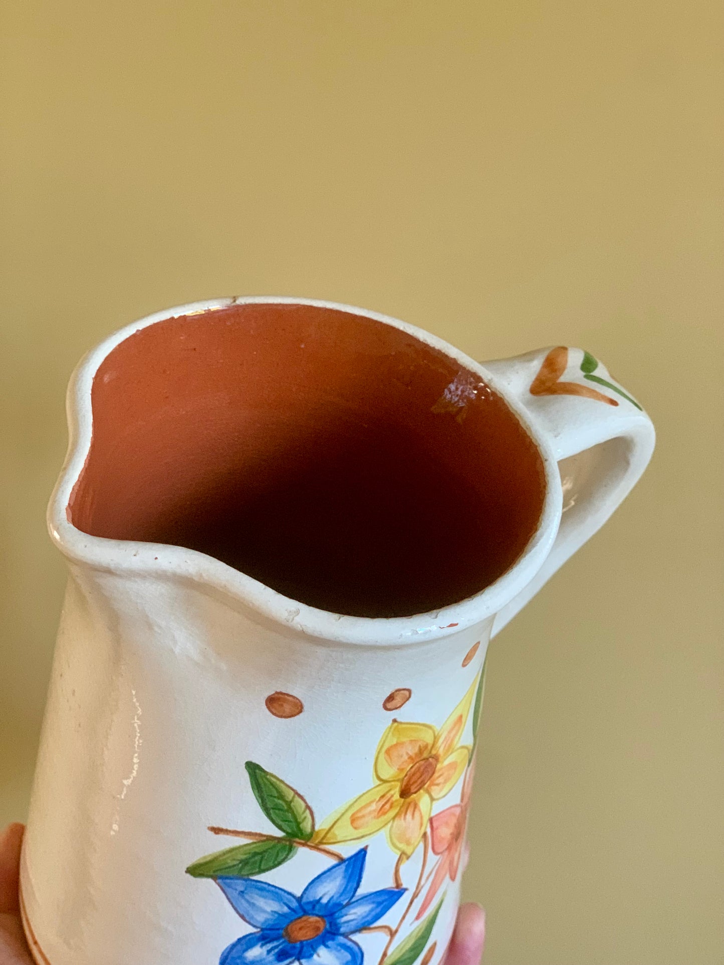 Vintage, handmade ceramic jug.