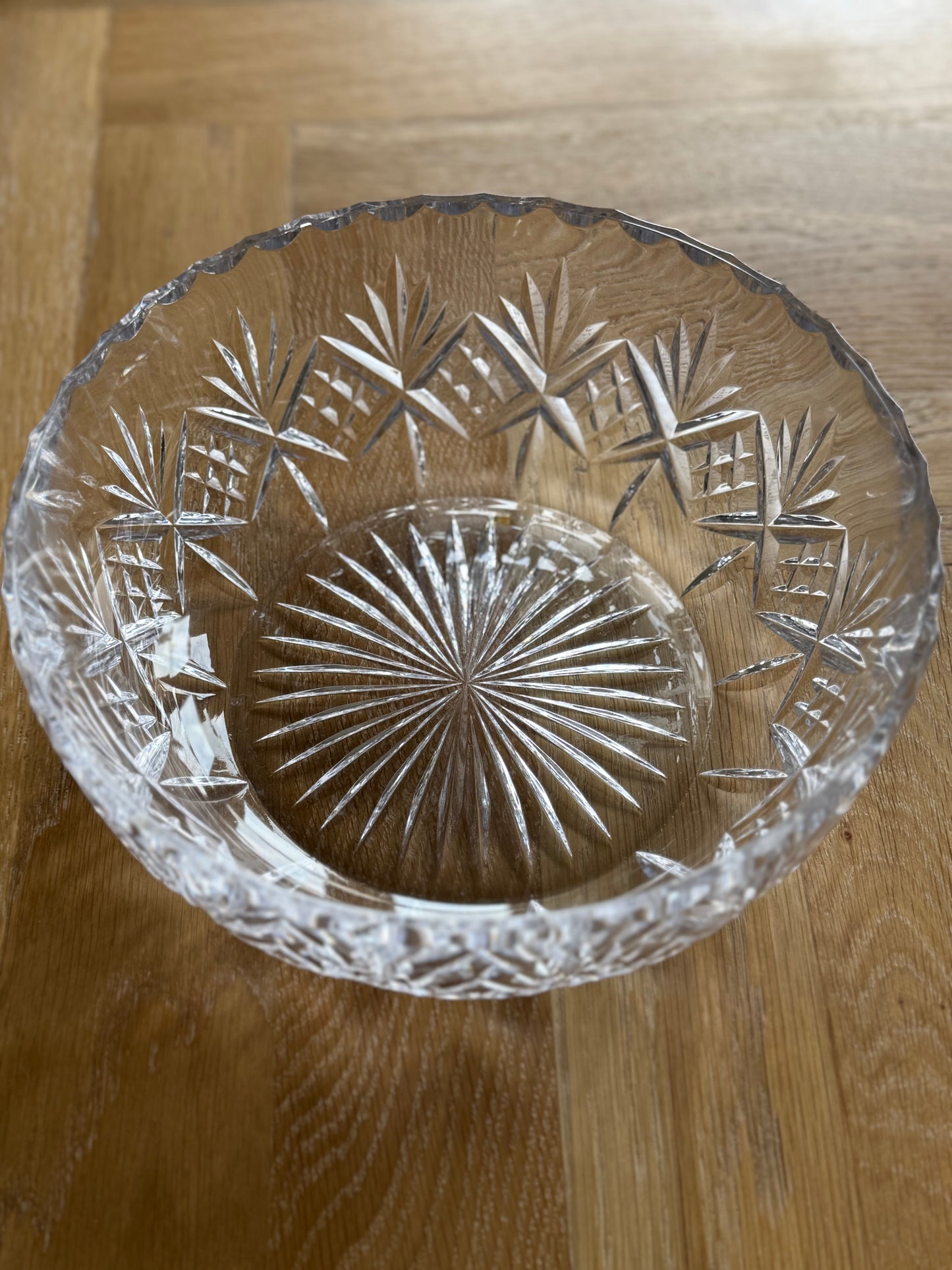 Heavy vintage crystal bowl.