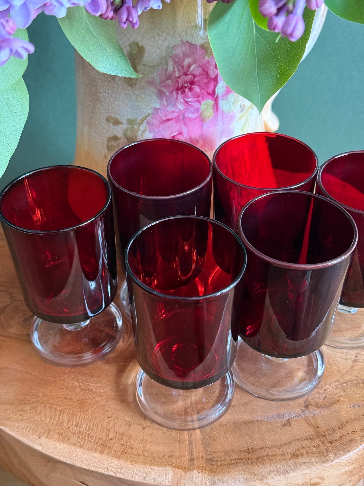 Vintage 1970’s stemmed glasses.