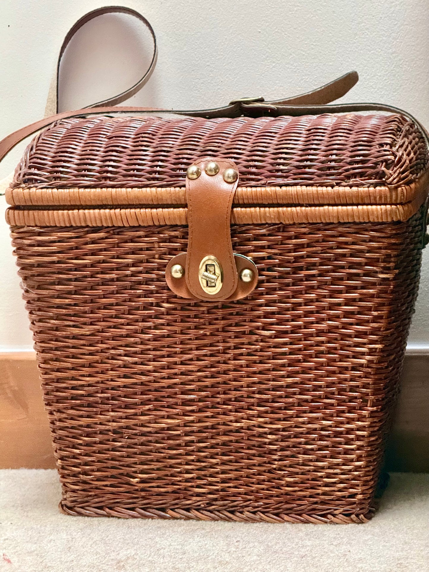 Vintage picnic basket