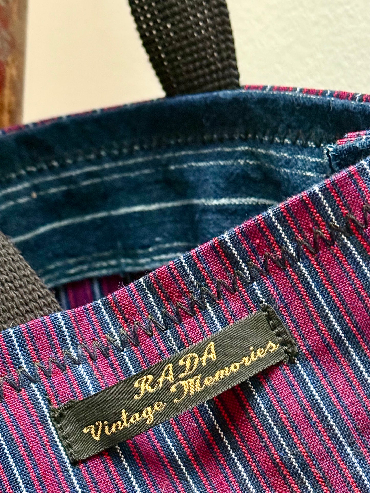 Vintage handwoven cotton tote