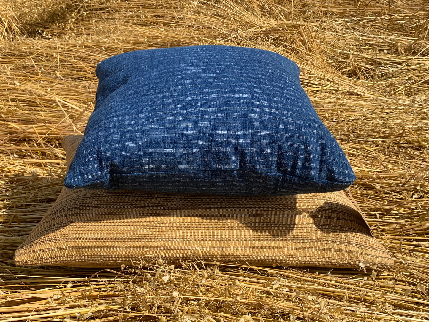 Antique, hand woven cotton cushion cover.