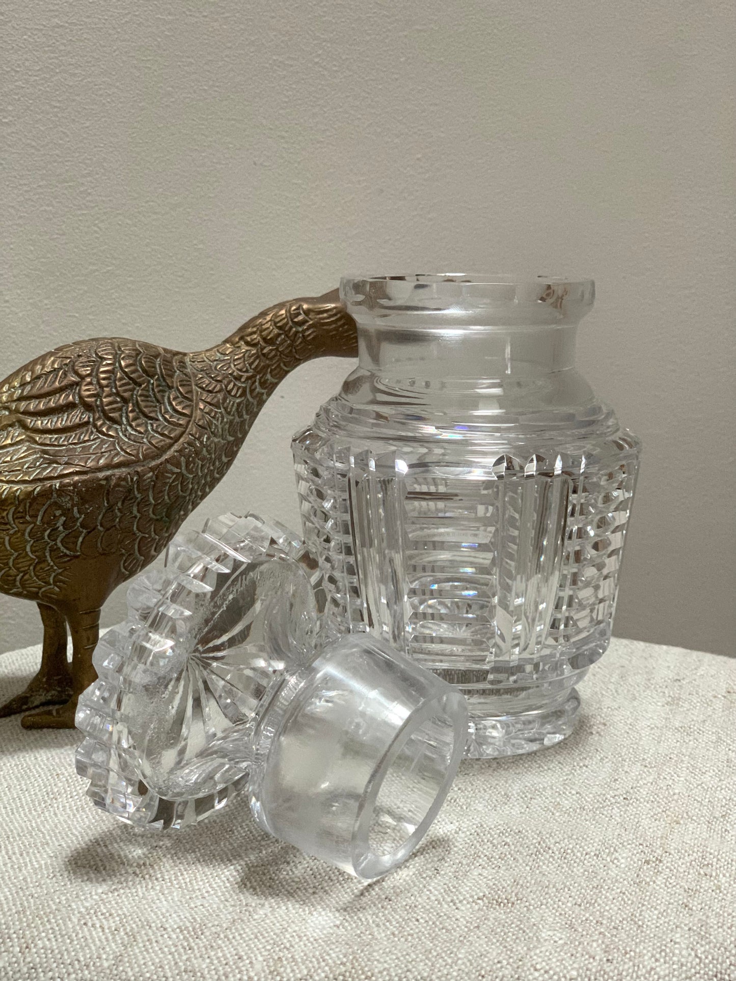 Small crystal decanter.