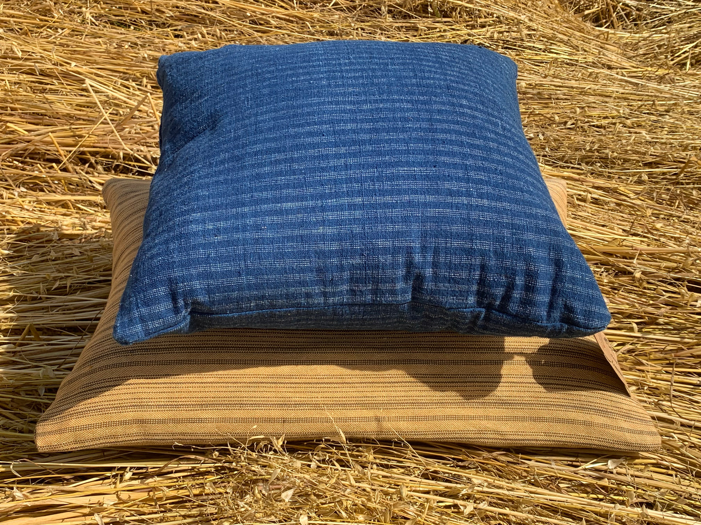 Antique, hand woven cotton cushion cover.