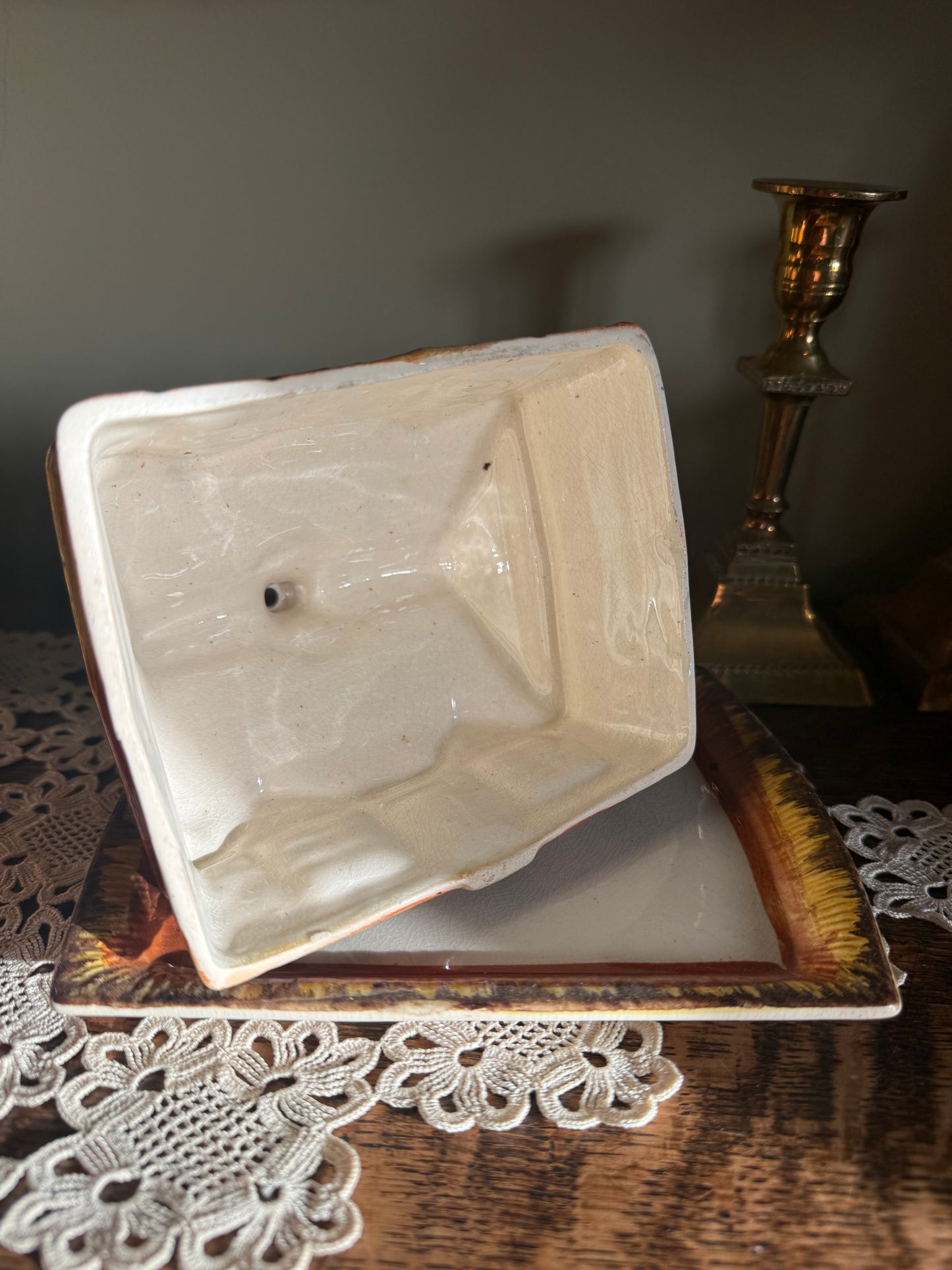 Vintage Price Bros Cottage Ware Butter Dish & Plate – Made in England