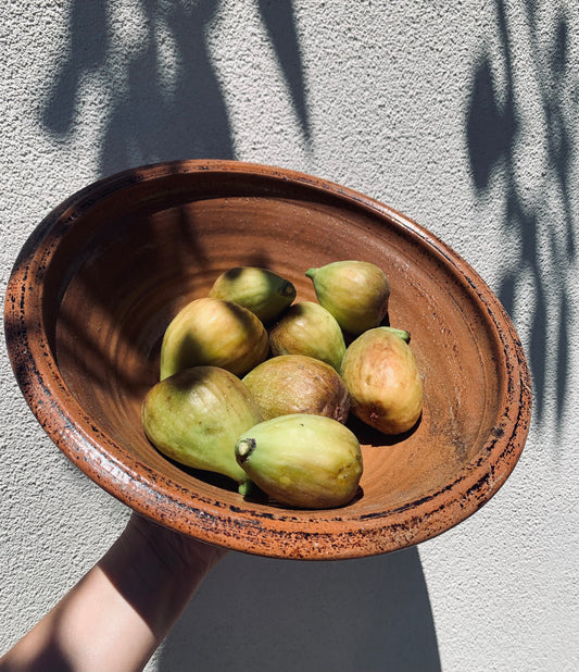 Vintage, hand thrown ceramic bowl.