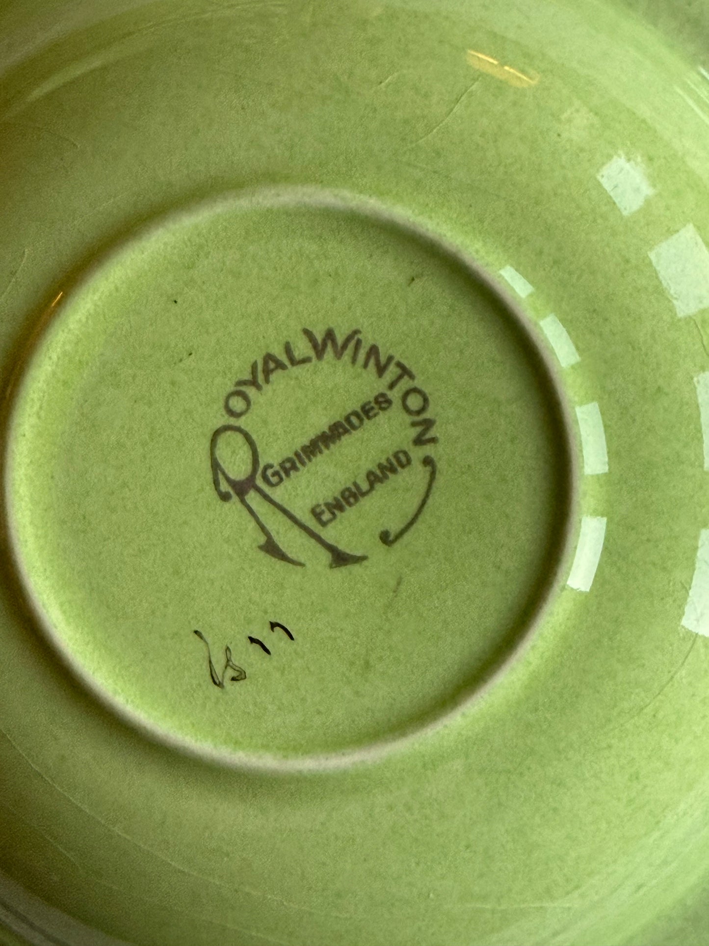 Antique apple green bowls.